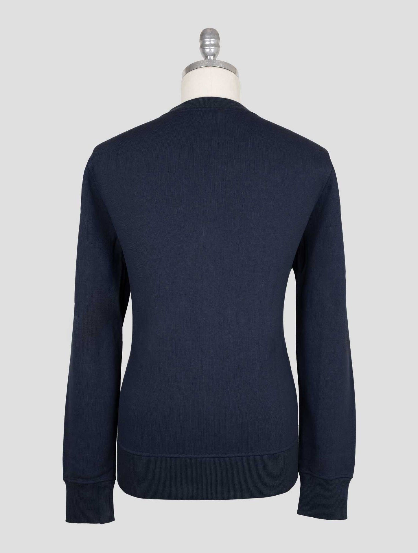 Kiton Knt Blue Cotton Sweater Crewneck