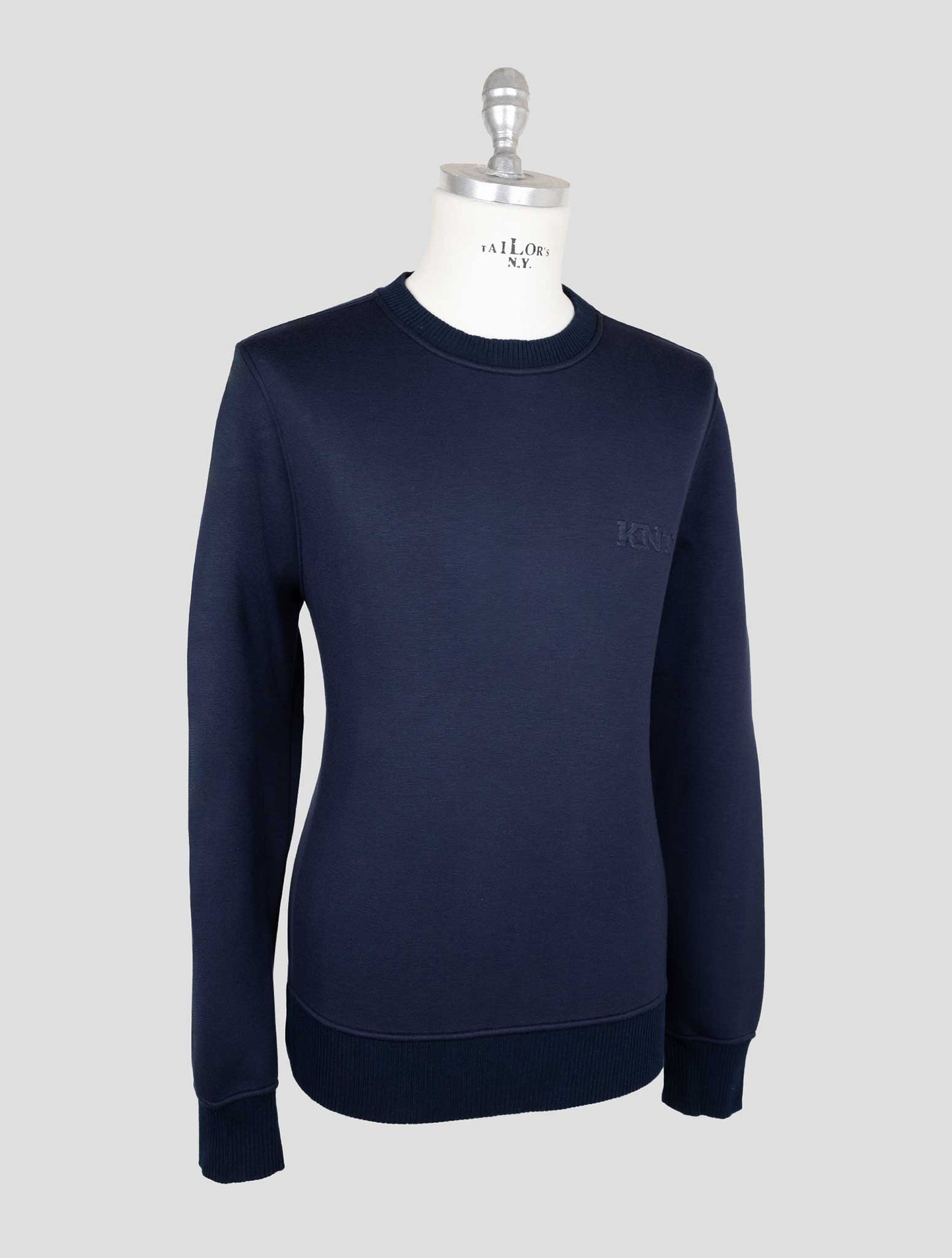 Kiton Knt Blue Viscose Ea Sweater Crewneck