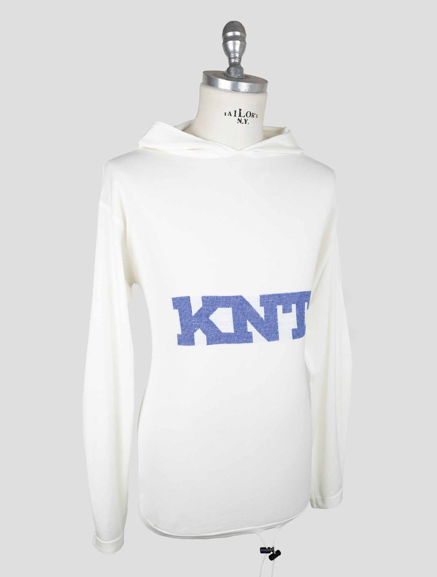 Kiton Knt White Cotton Sweater Hoodie