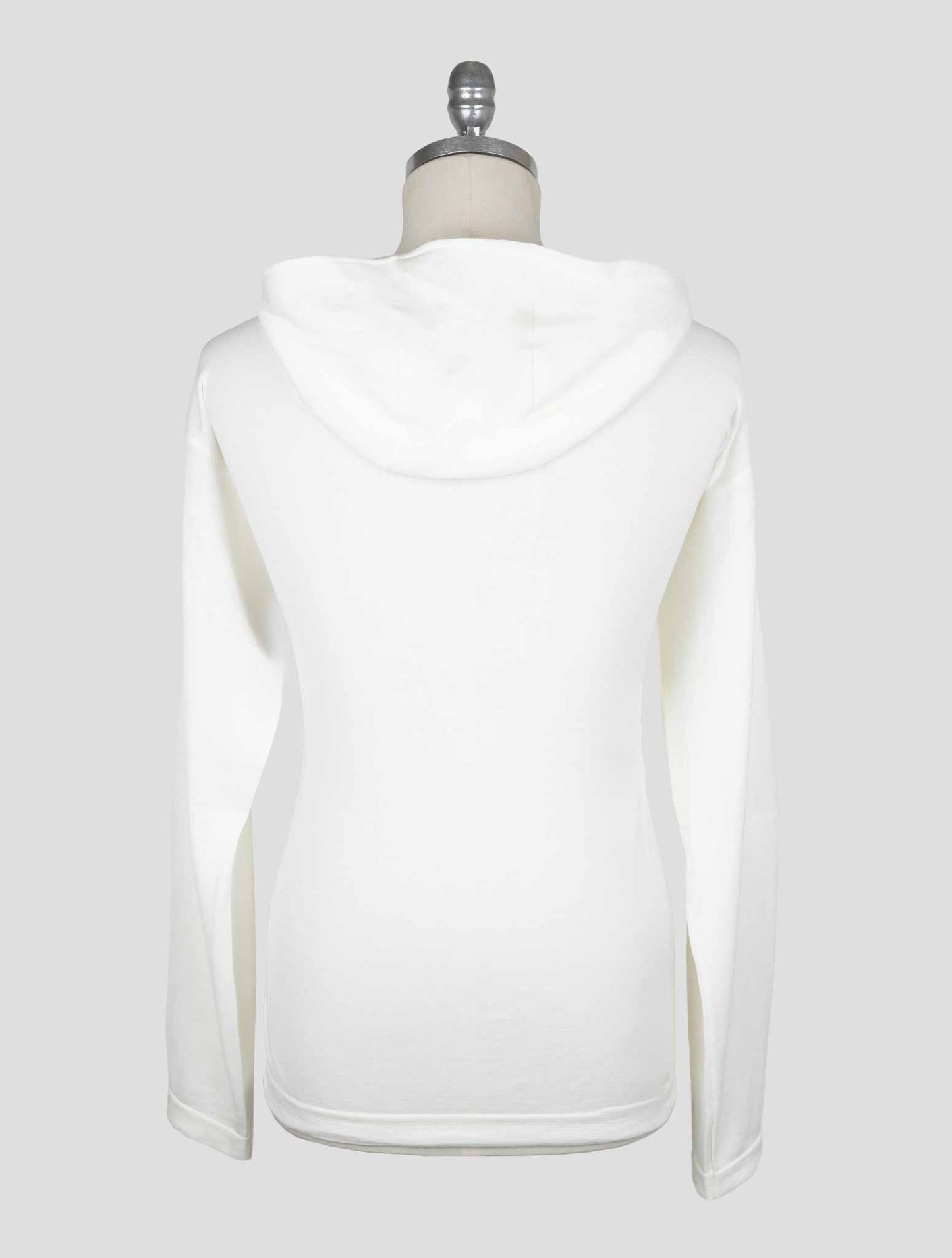 Kiton Knt White Cotton Sweater Hoodie