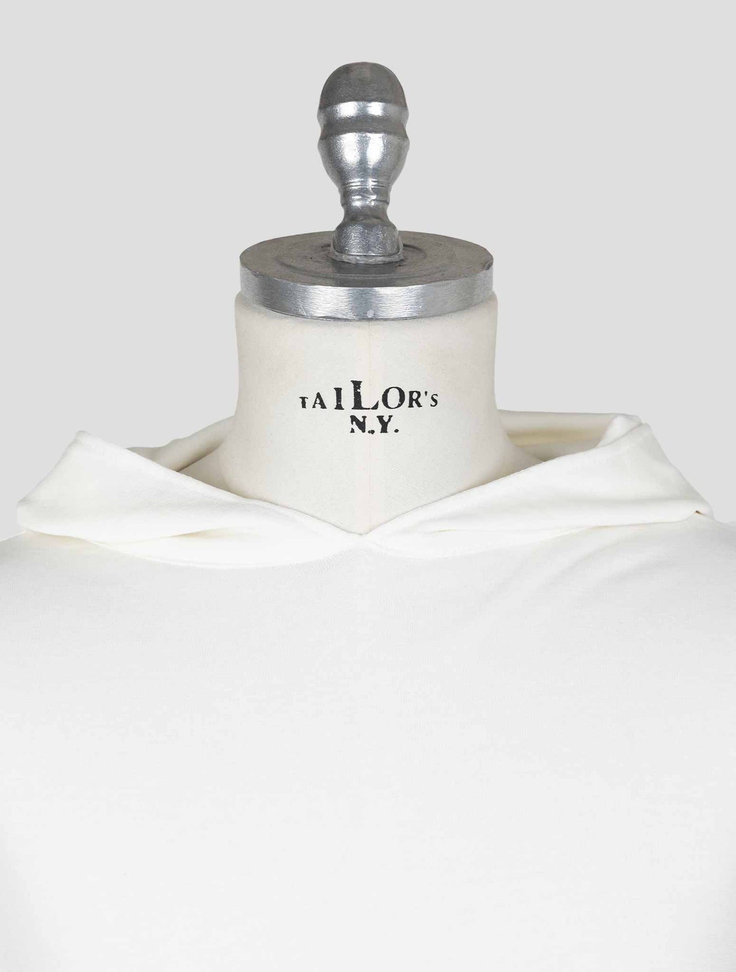 Kiton Knt White Cotton Sweater Hoodie