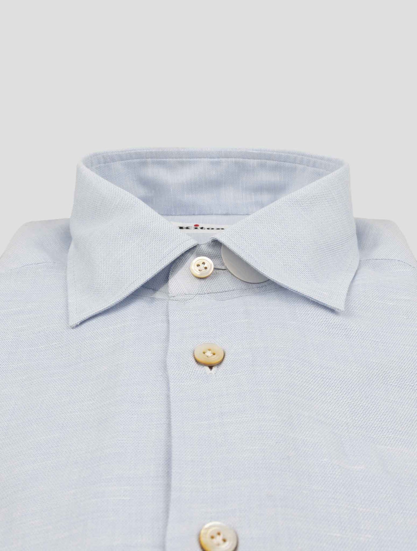 Kiton Light Blue Cotton Shirt