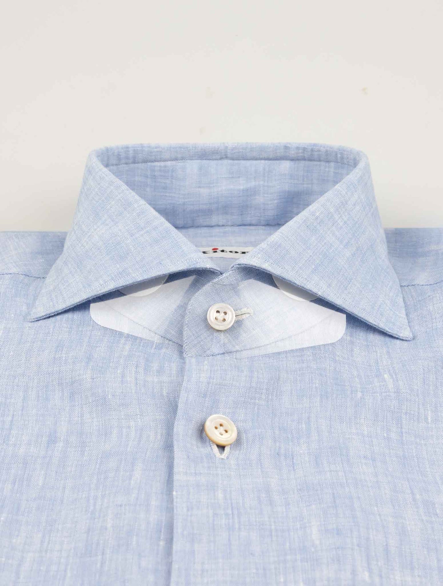 Kiton Light Blue Linen Shirt