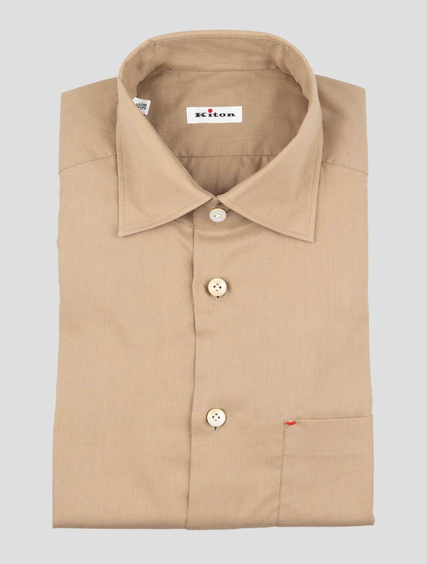 Kiton Brown Cotton Shirt