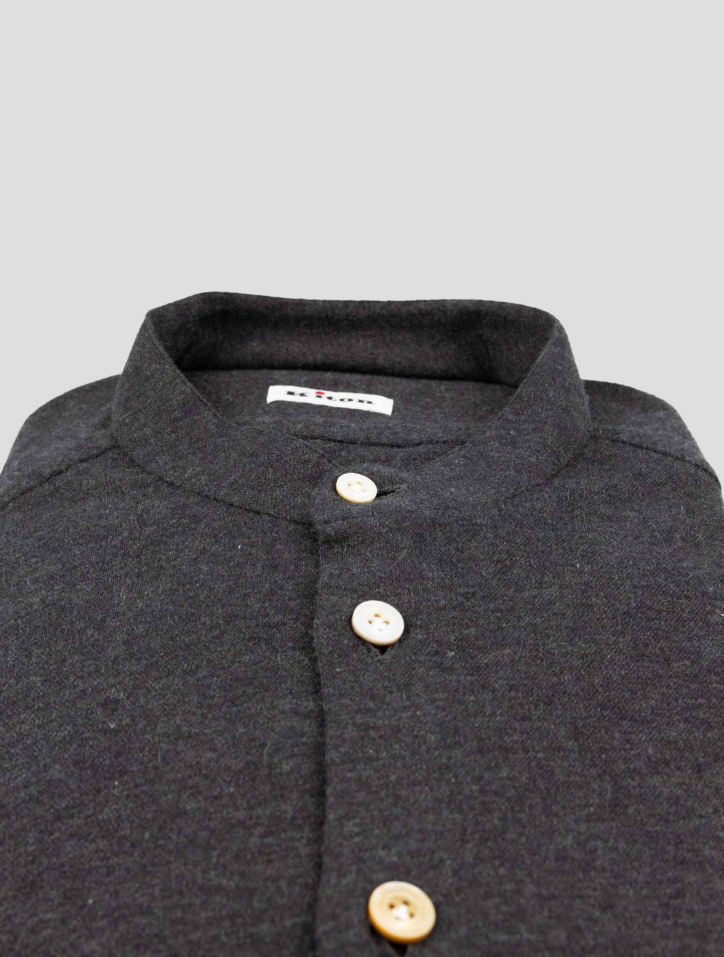 Kiton Dark Gray Cotton Cashmere Shirt