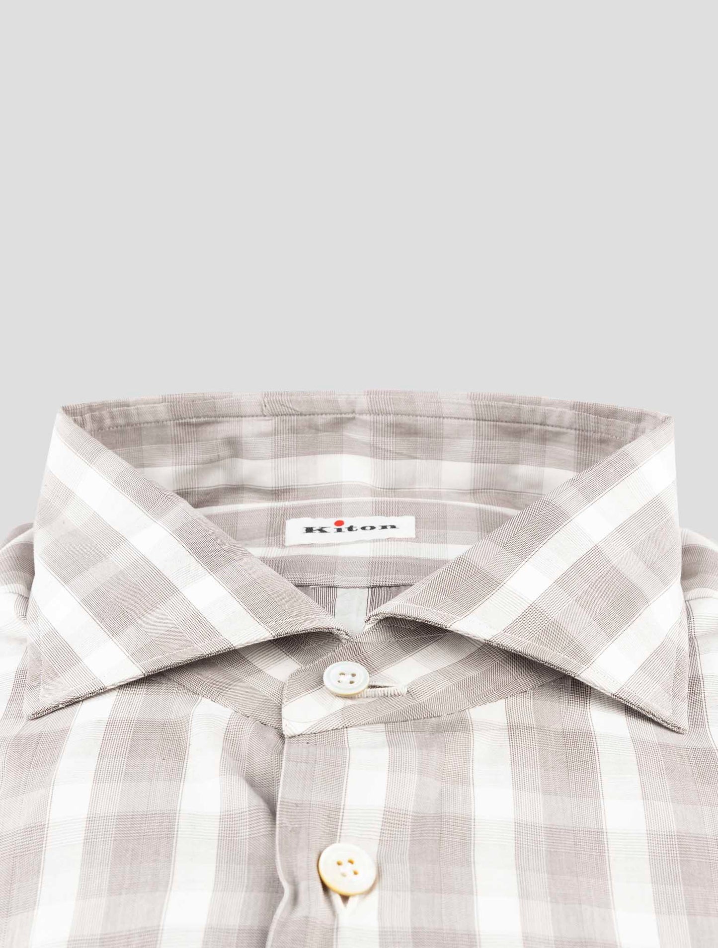 Kiton Gray Cotton Shirt