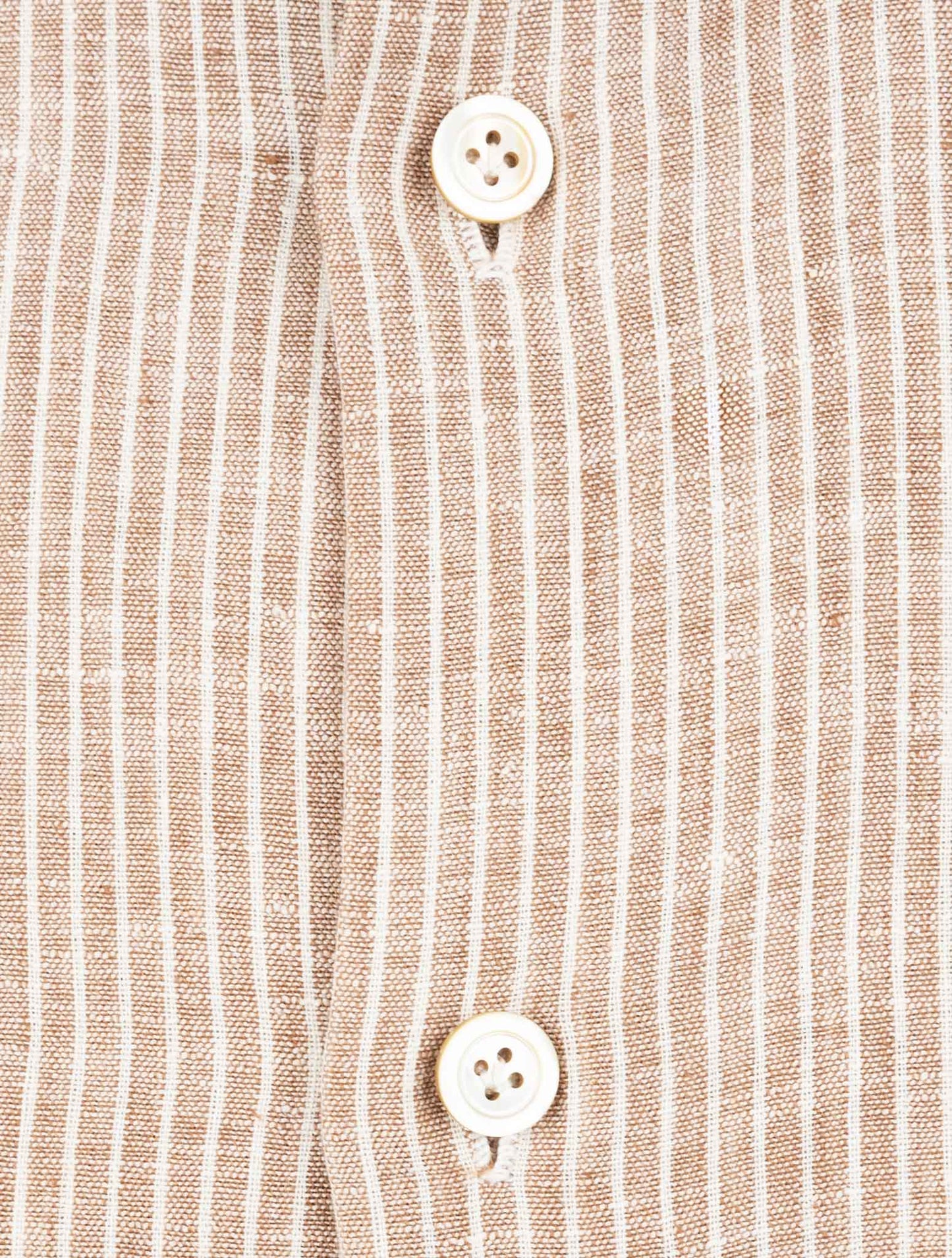 Kiton Brown Linen Ea Pl Shirt