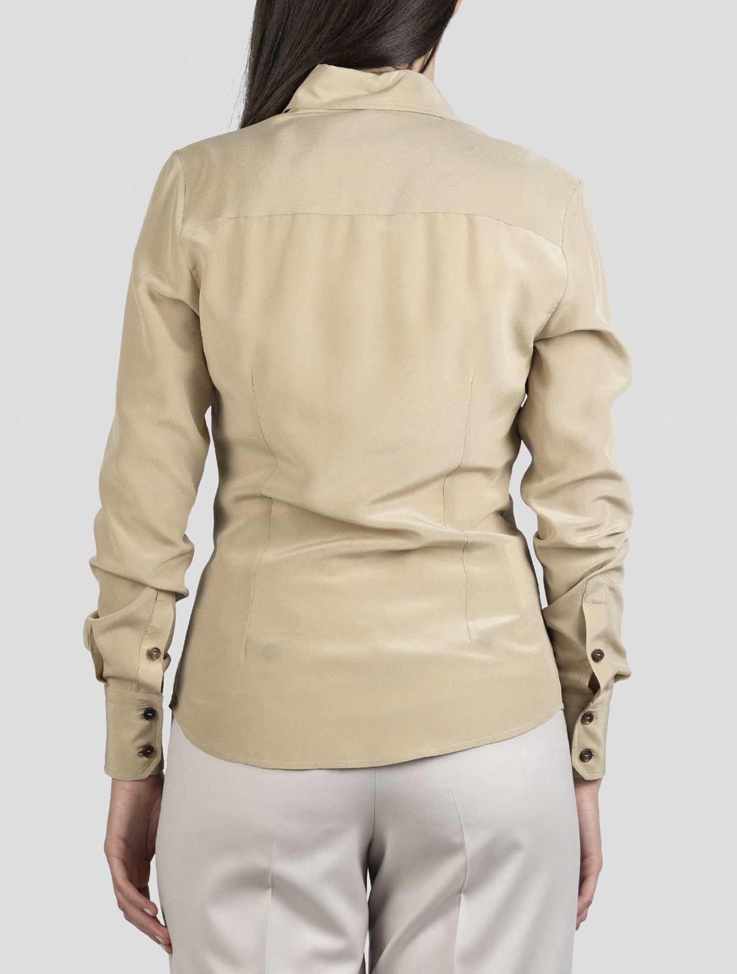 Kiton Brown Silk Shirt