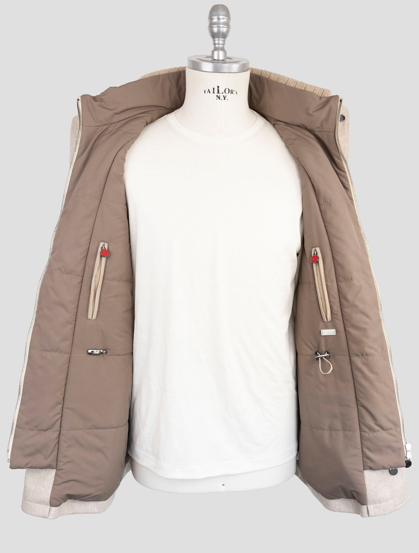 Kiton Beige Cashmere Coat