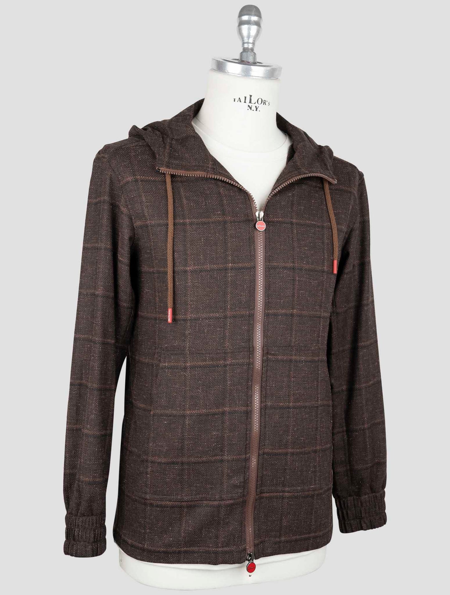 Kiton Brown Virgin Wool Linen Shirt Mariano