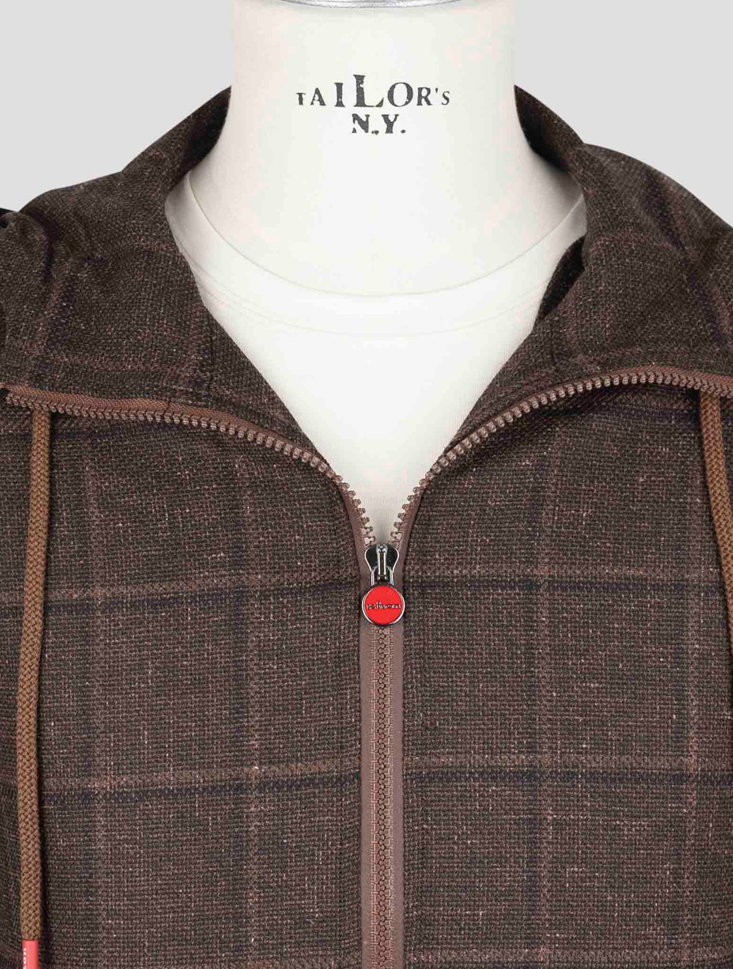 Kiton Brown Virgin Wool Linen Shirt Mariano