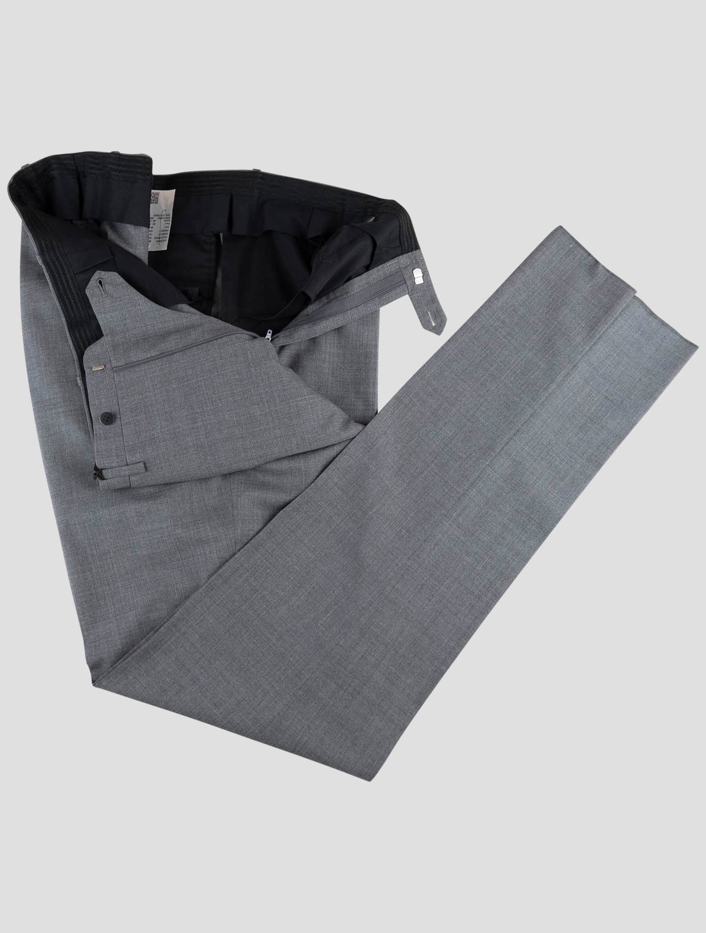Kiton Gray Wool Dress Pants