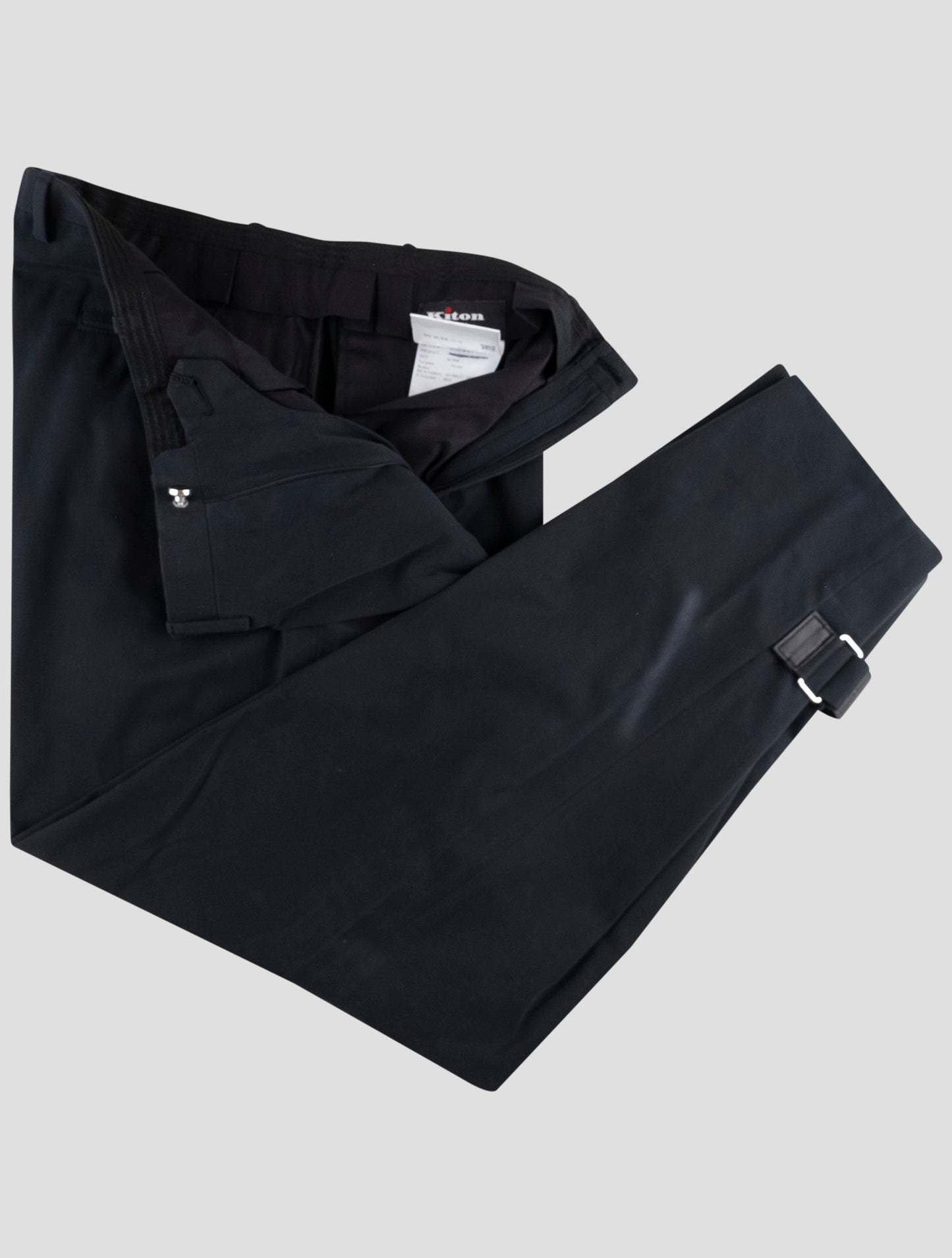 Kiton Black Wool Pants