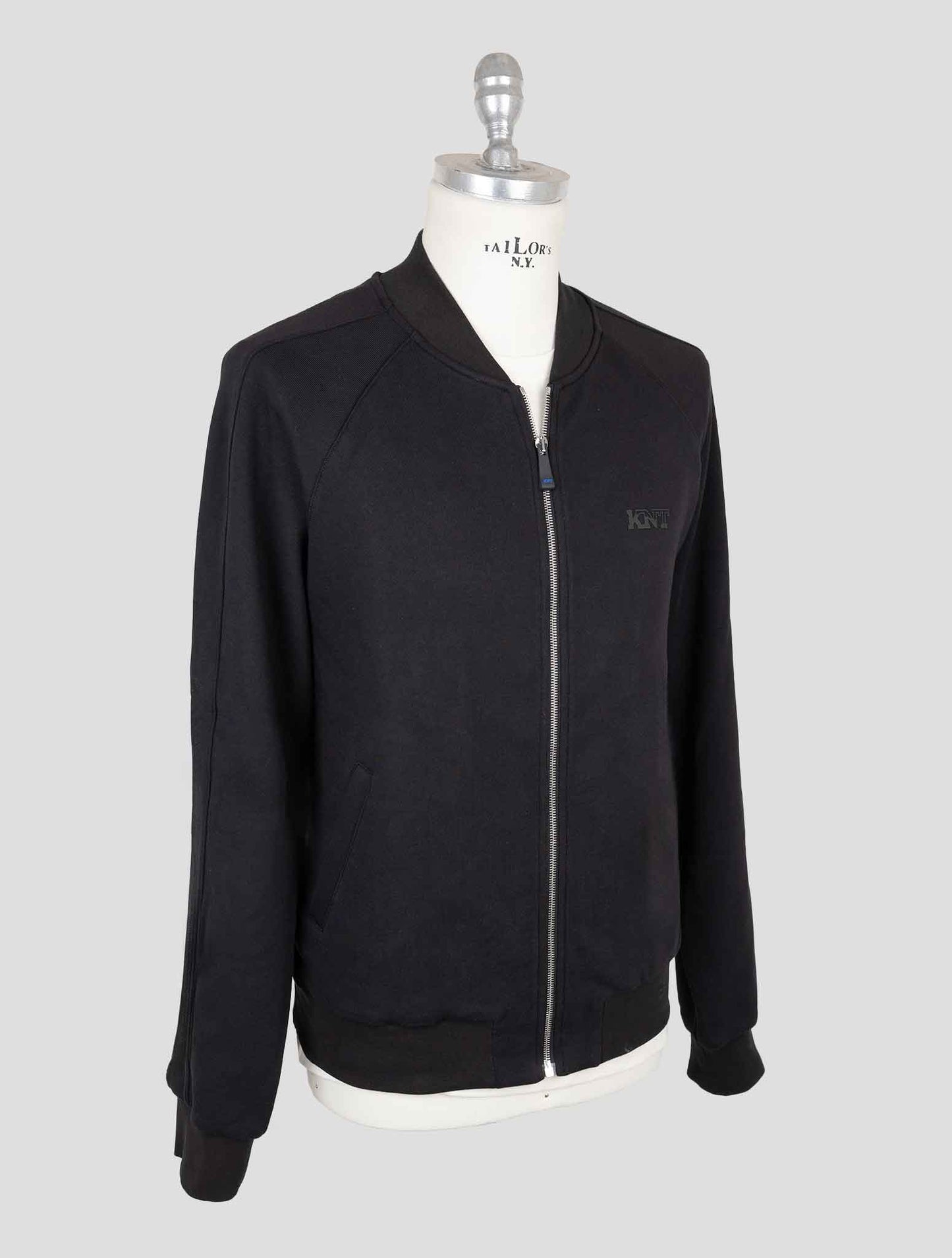 Kiton Knt Black Cotton Sweater Full Zip