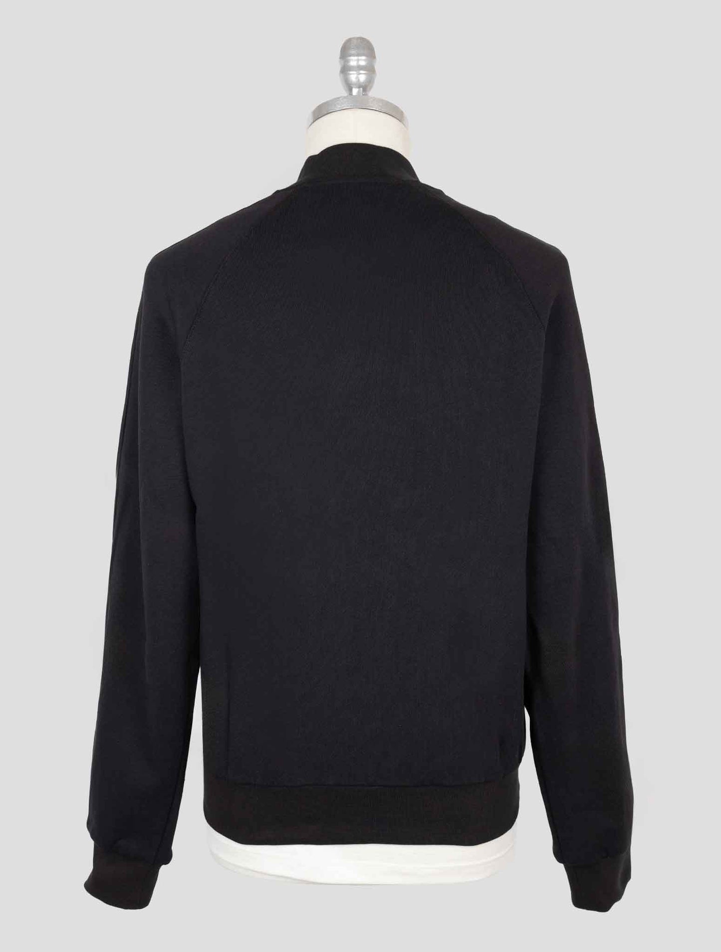 Kiton Knt Black Cotton Sweater Full Zip