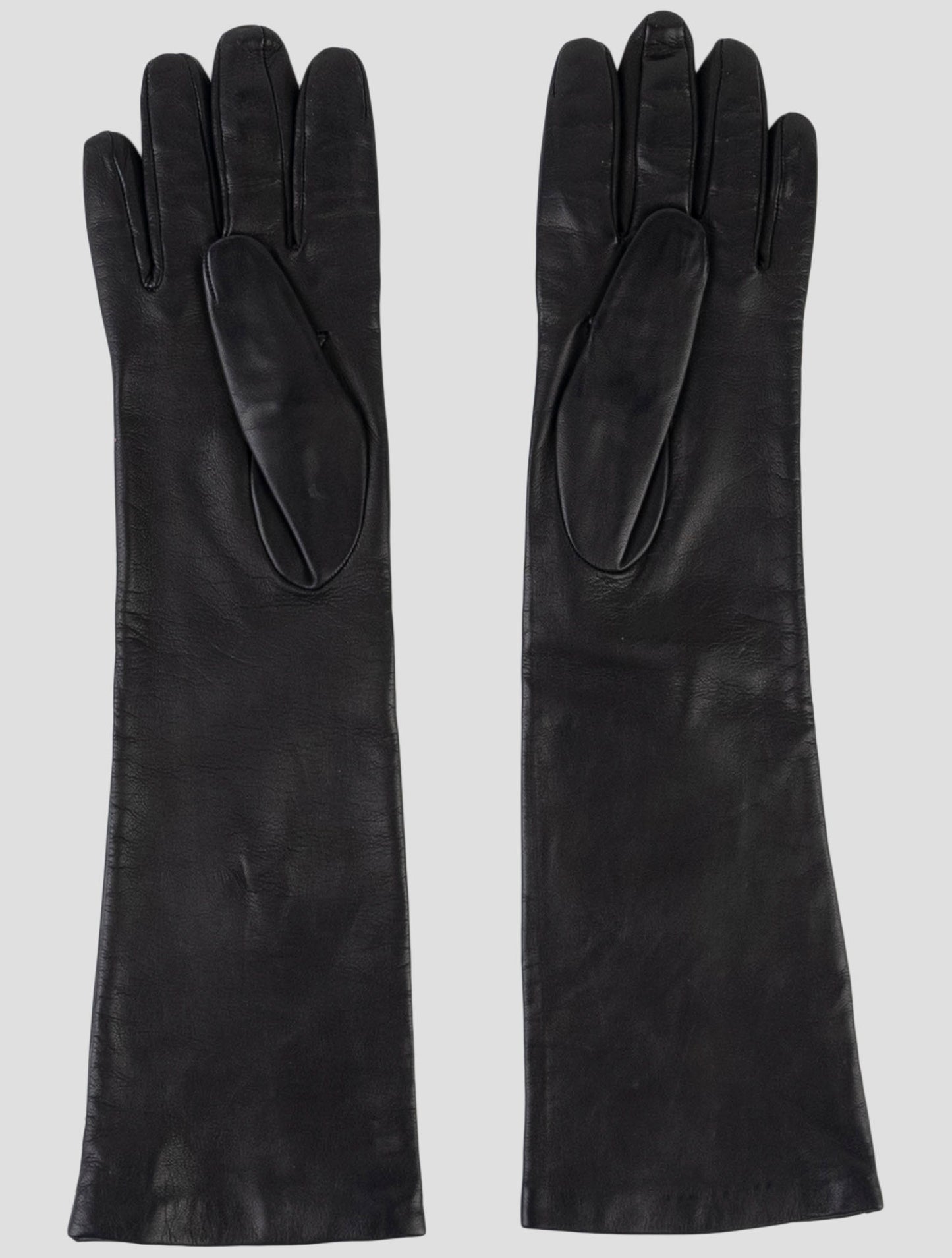 Kiton Black Leather Gloves