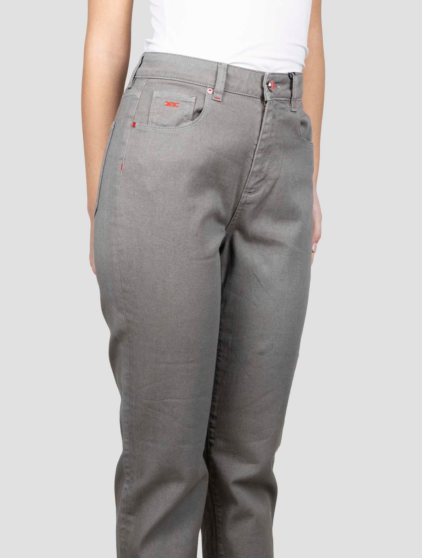 Kiton Taupe Cotton Ea Jeans