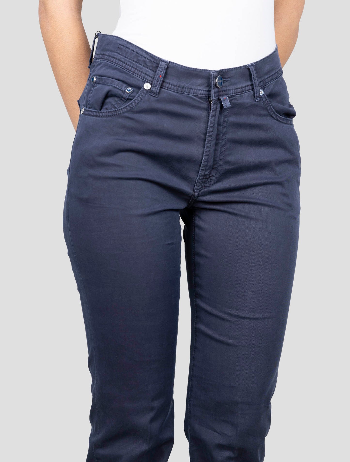 Kiton Blue Cotton Silk Ea Jeans
