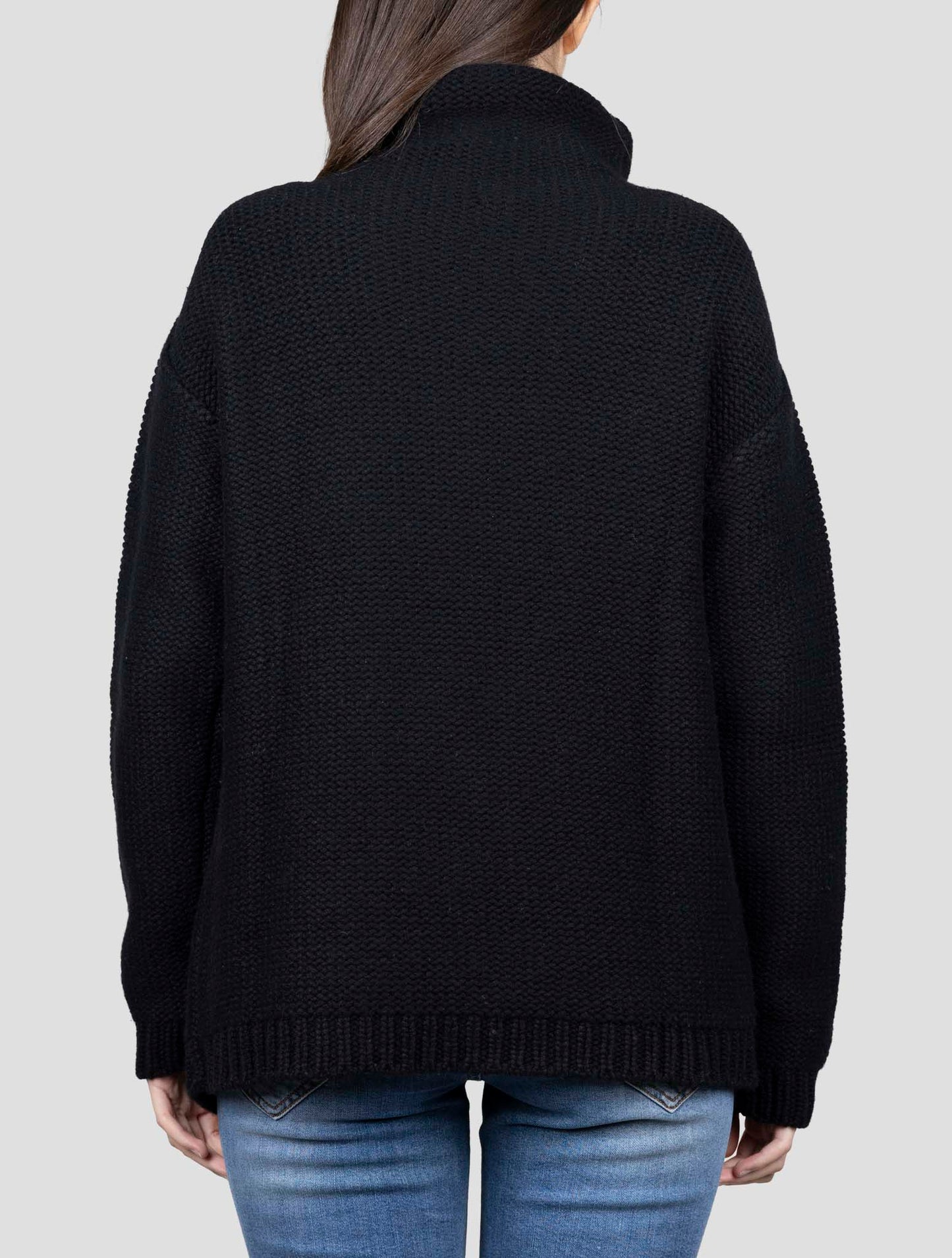 Kiton Black Cashmere Sweater Turtleneck