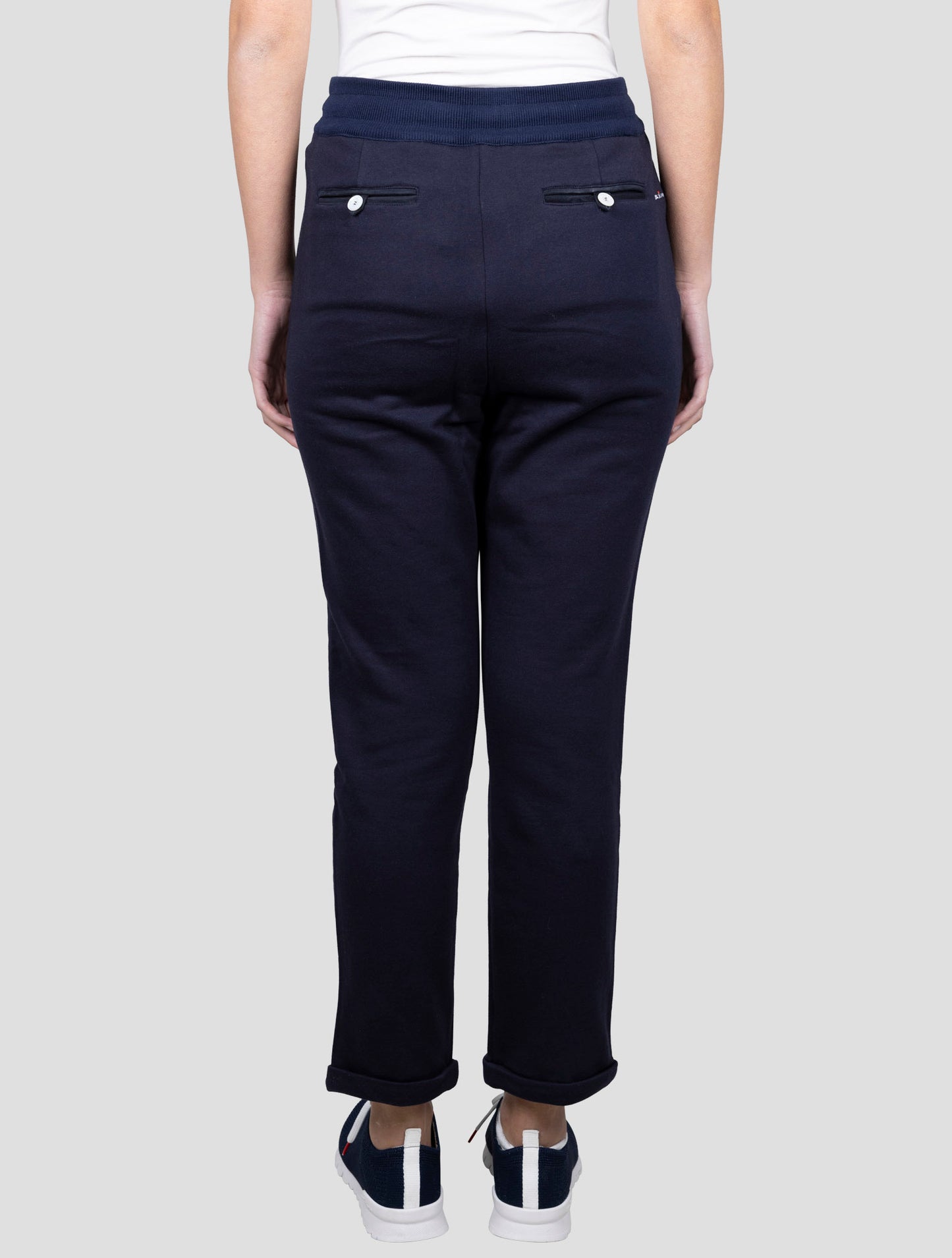 Kiton White Cotton Cashmere Pants