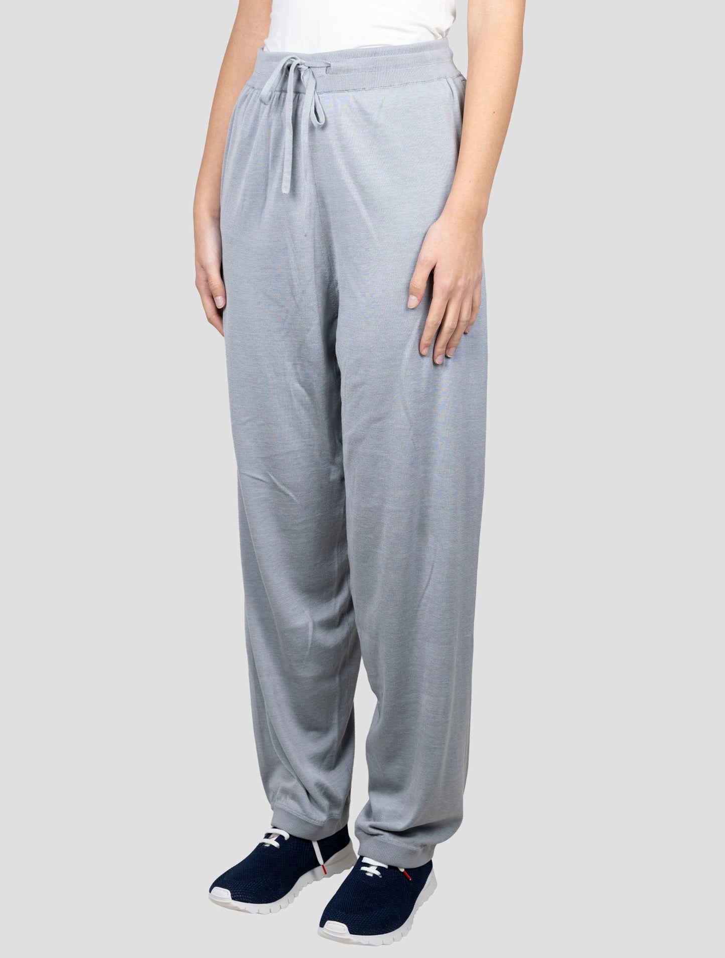 Kiton Gray Silk Cotton Pants