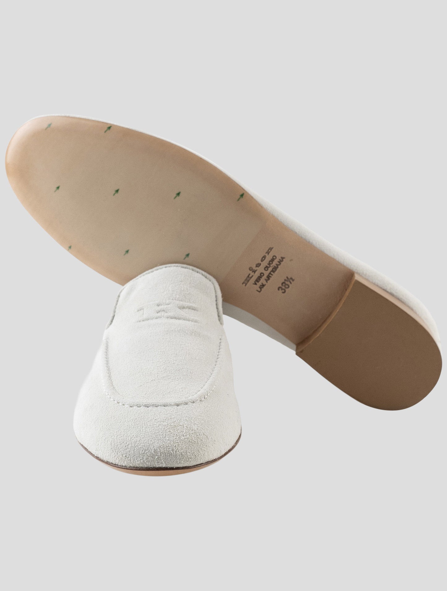 Kiton Beige Leather Suede Loafers