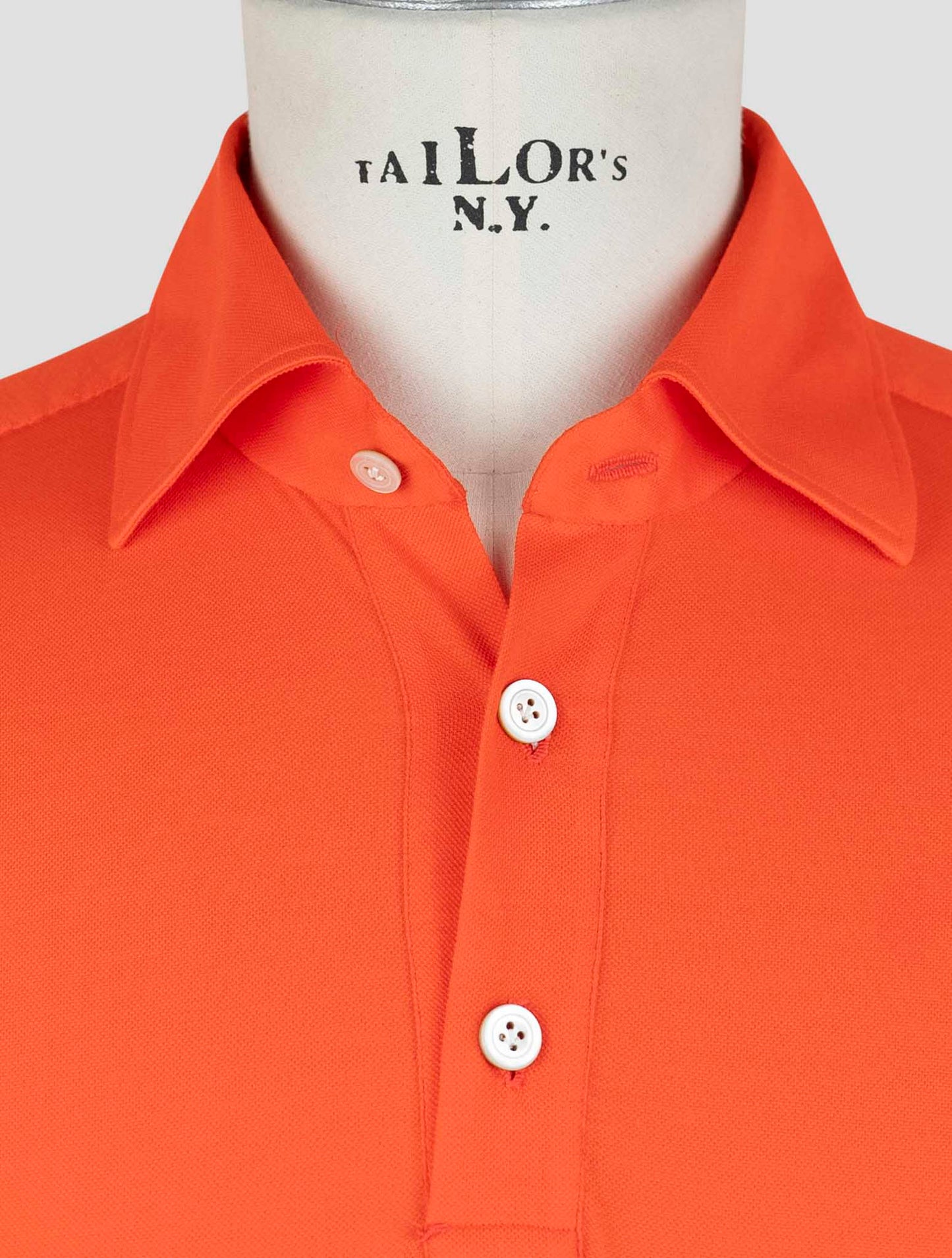 Kiton Orange Cotton Polo