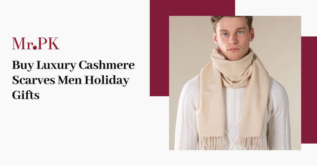 Buy Luxury Cashmere Scarves Men Holiday Gifts