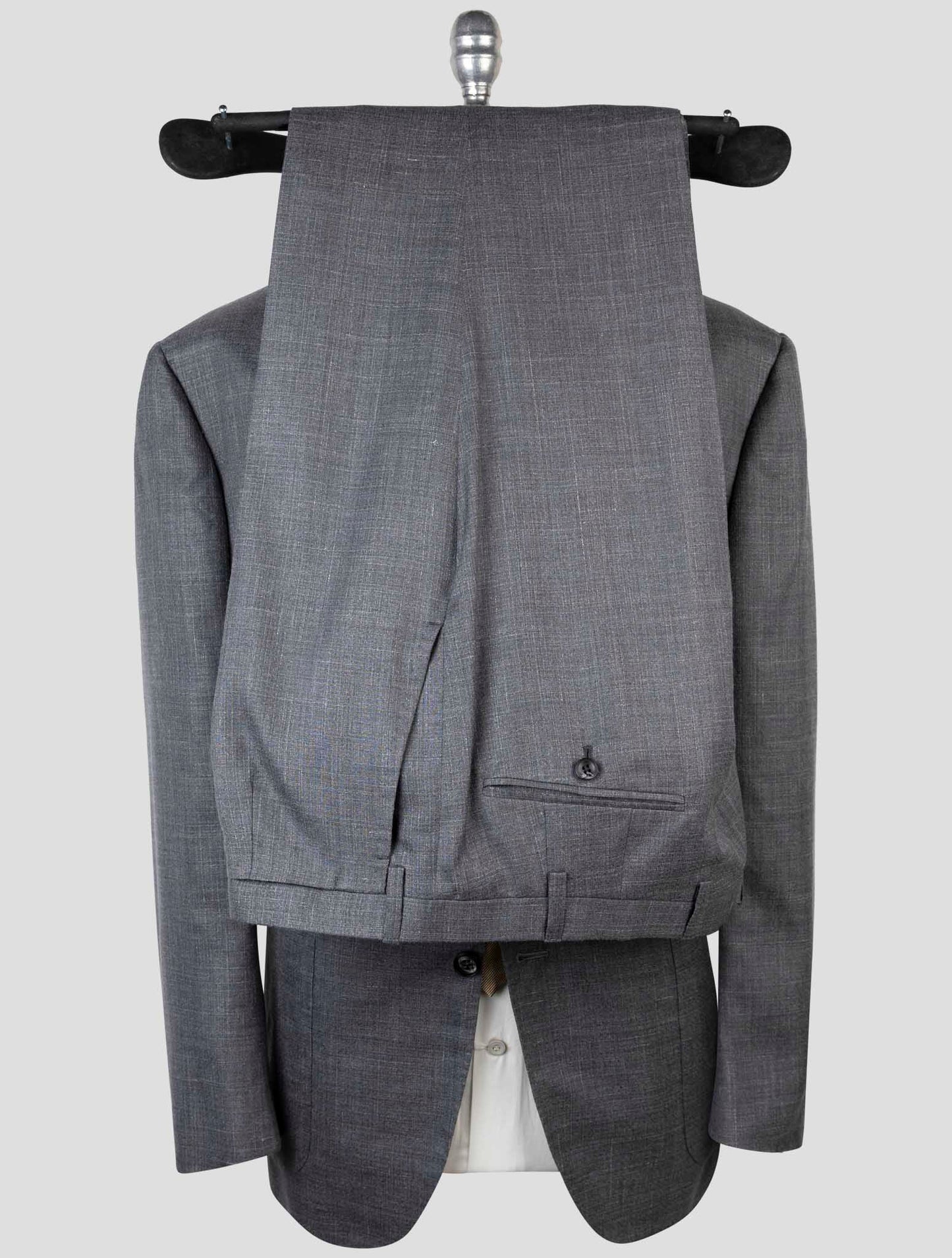 Kiton Gray Cashmere Silk Linen Suit