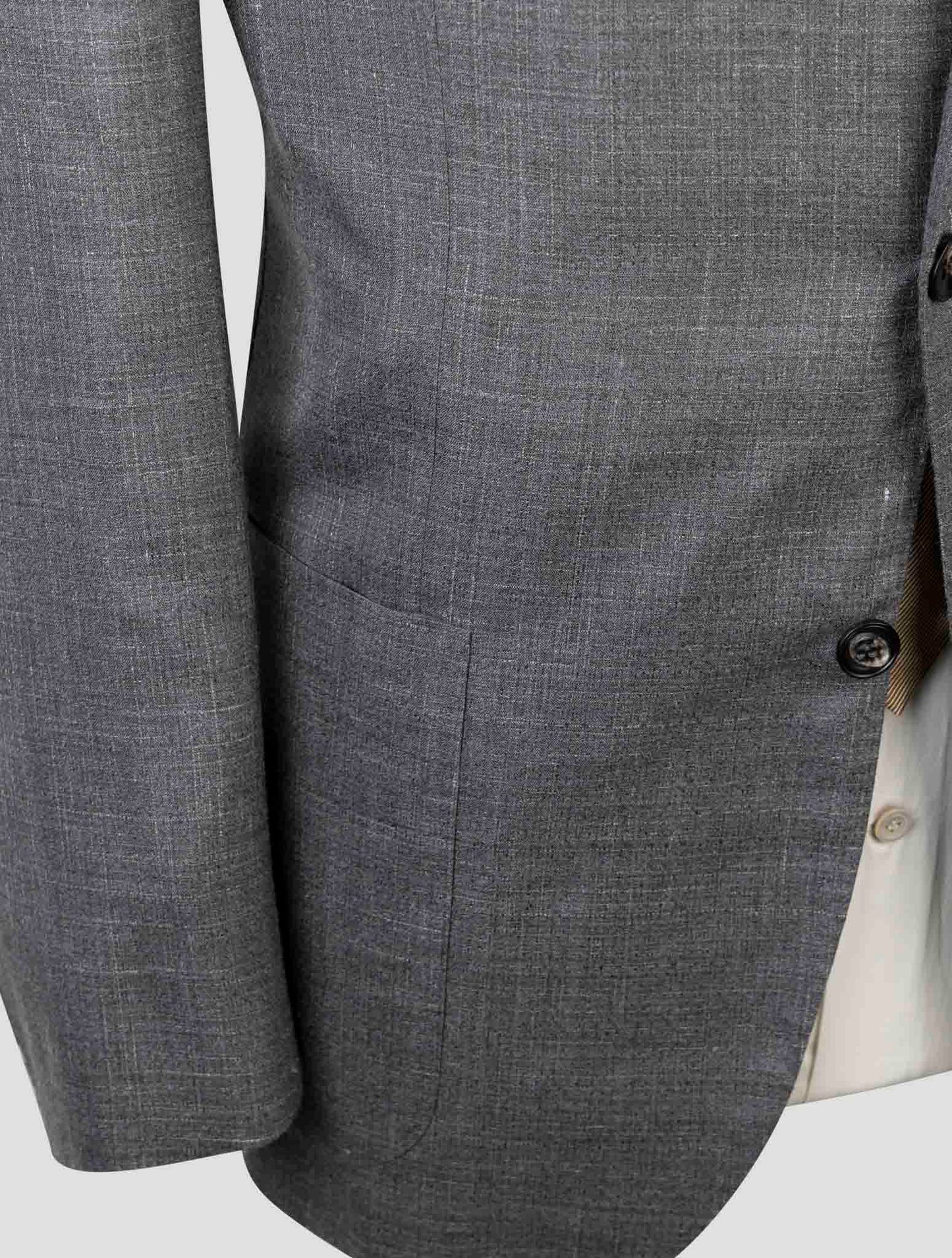 Kiton Gray Cashmere Silk Linen Suit