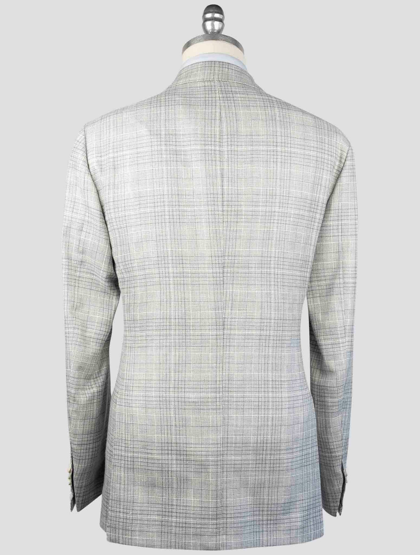 Kiton Gray Cashmere Virgin Wool Silk Linen Blazer
