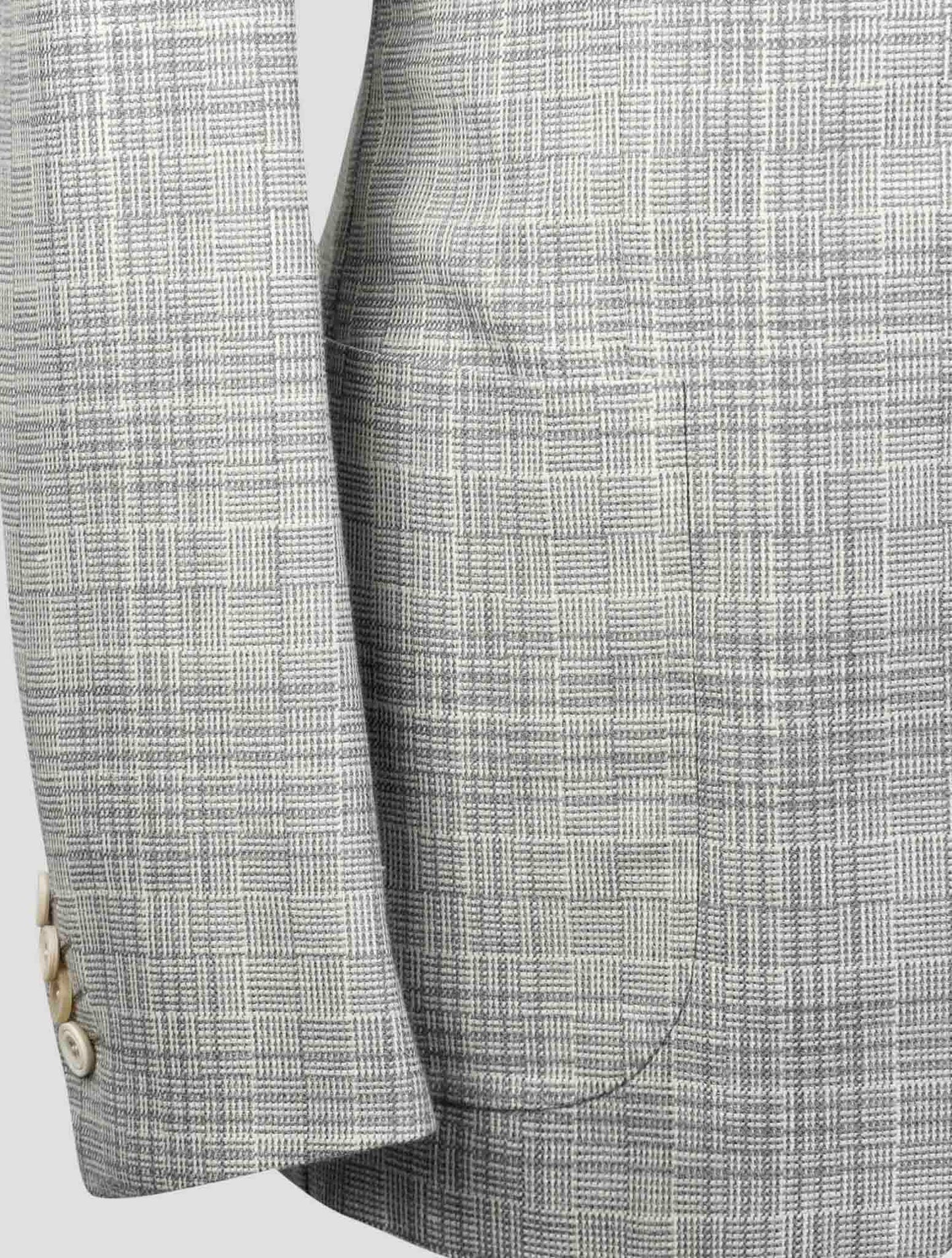 Kiton Gray Cashmere Virgin Wool Silk Linen Blazer