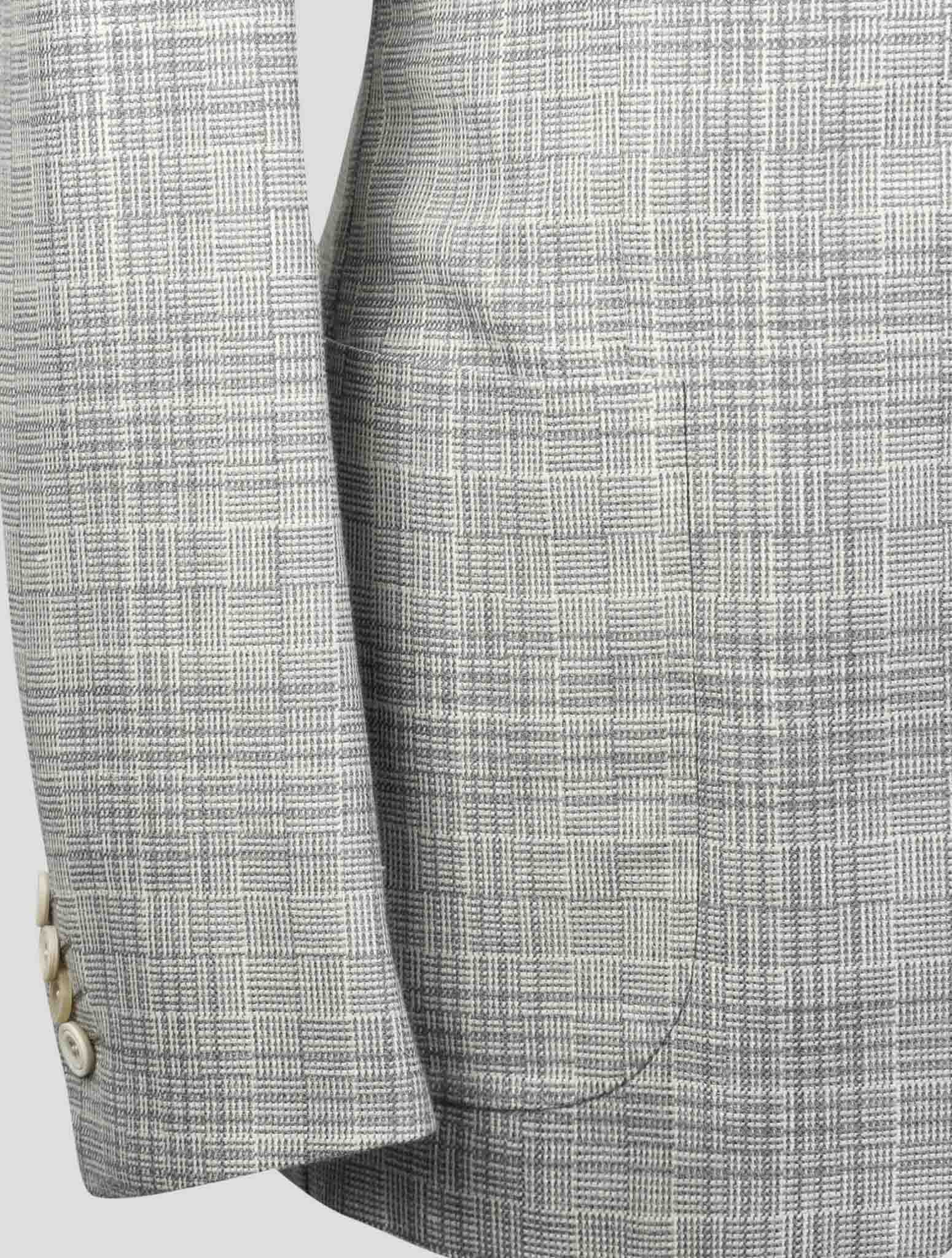 Kiton Gray Cashmere Virgin Wool Silk Linen Blazer