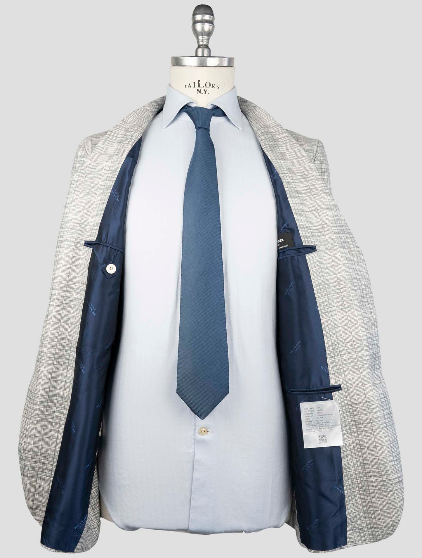 Kiton Gray Cashmere Virgin Wool Silk Linen Blazer