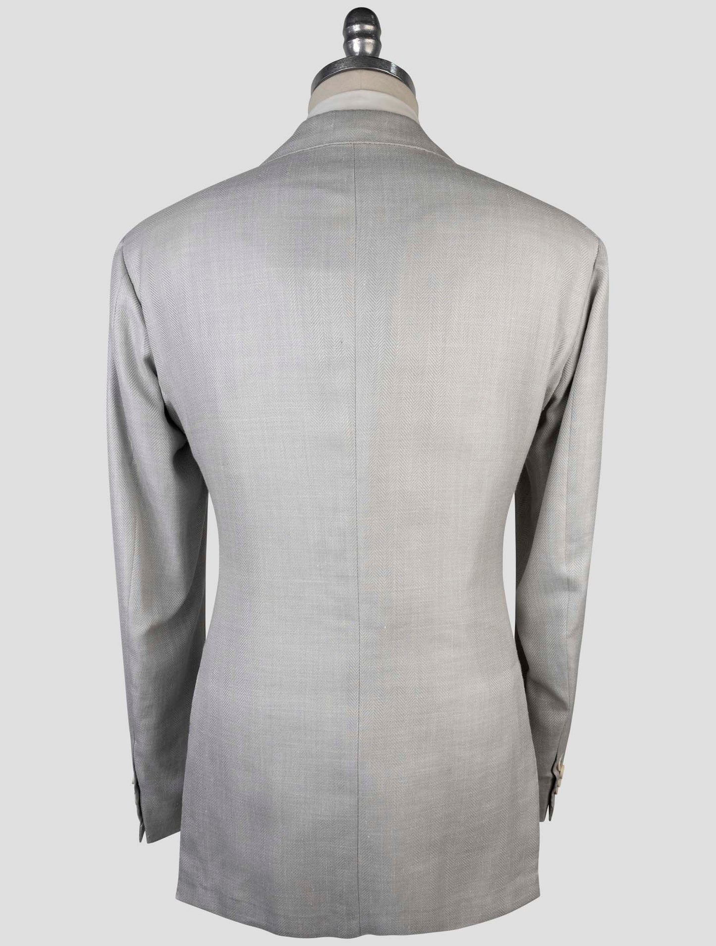 Kiton Gray Cashmere Silk Linen Blazer