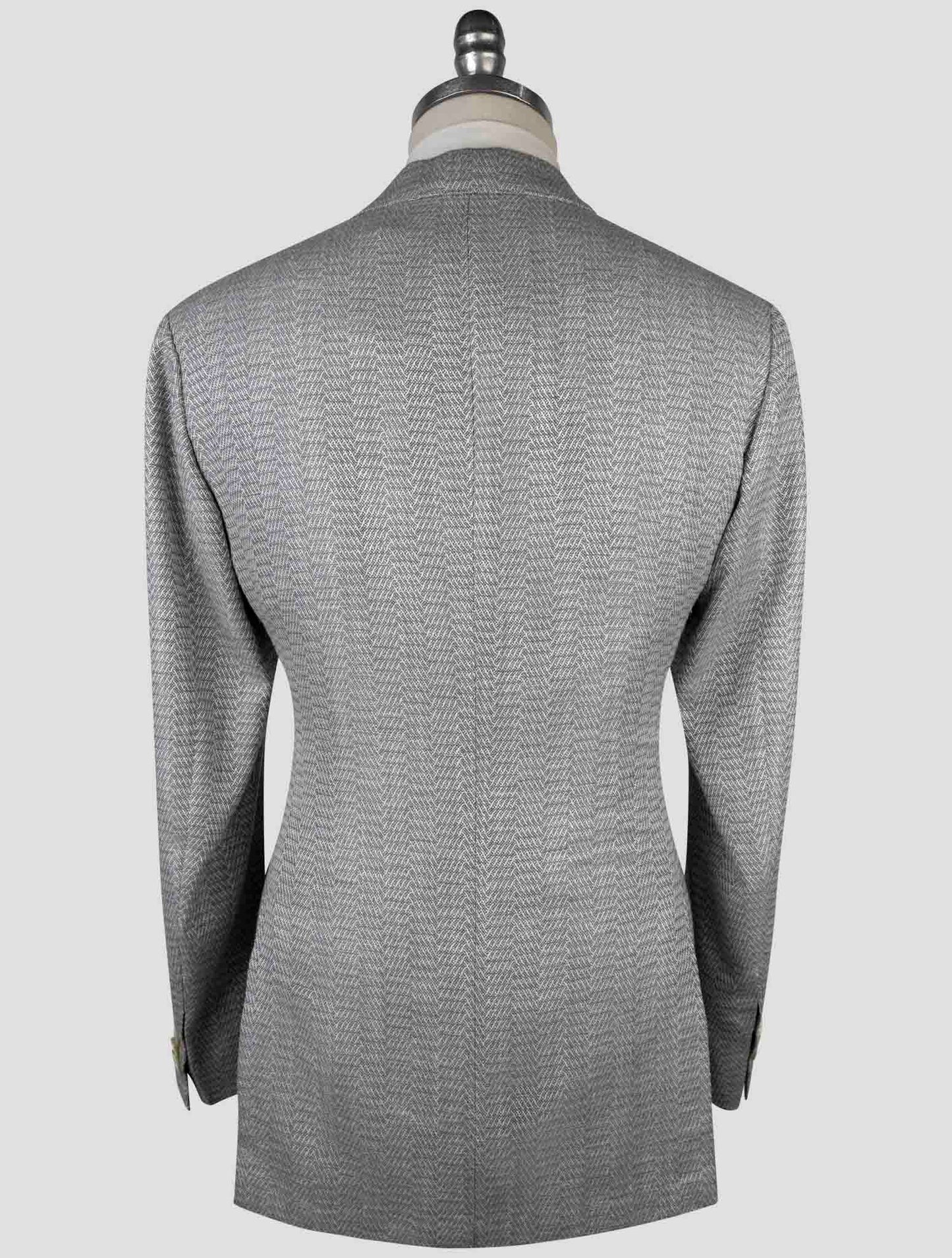 Kiton Gray Cashmere Virgin Wool Silk Linen Blazer