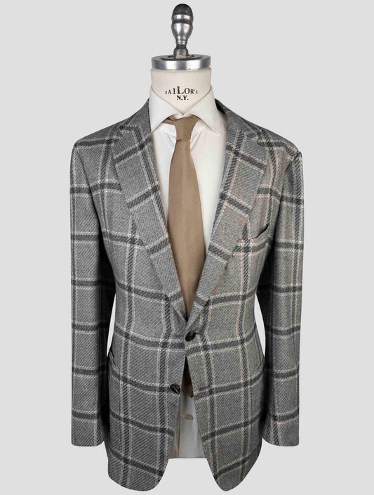 Kiton Gray Cashmere Blazer