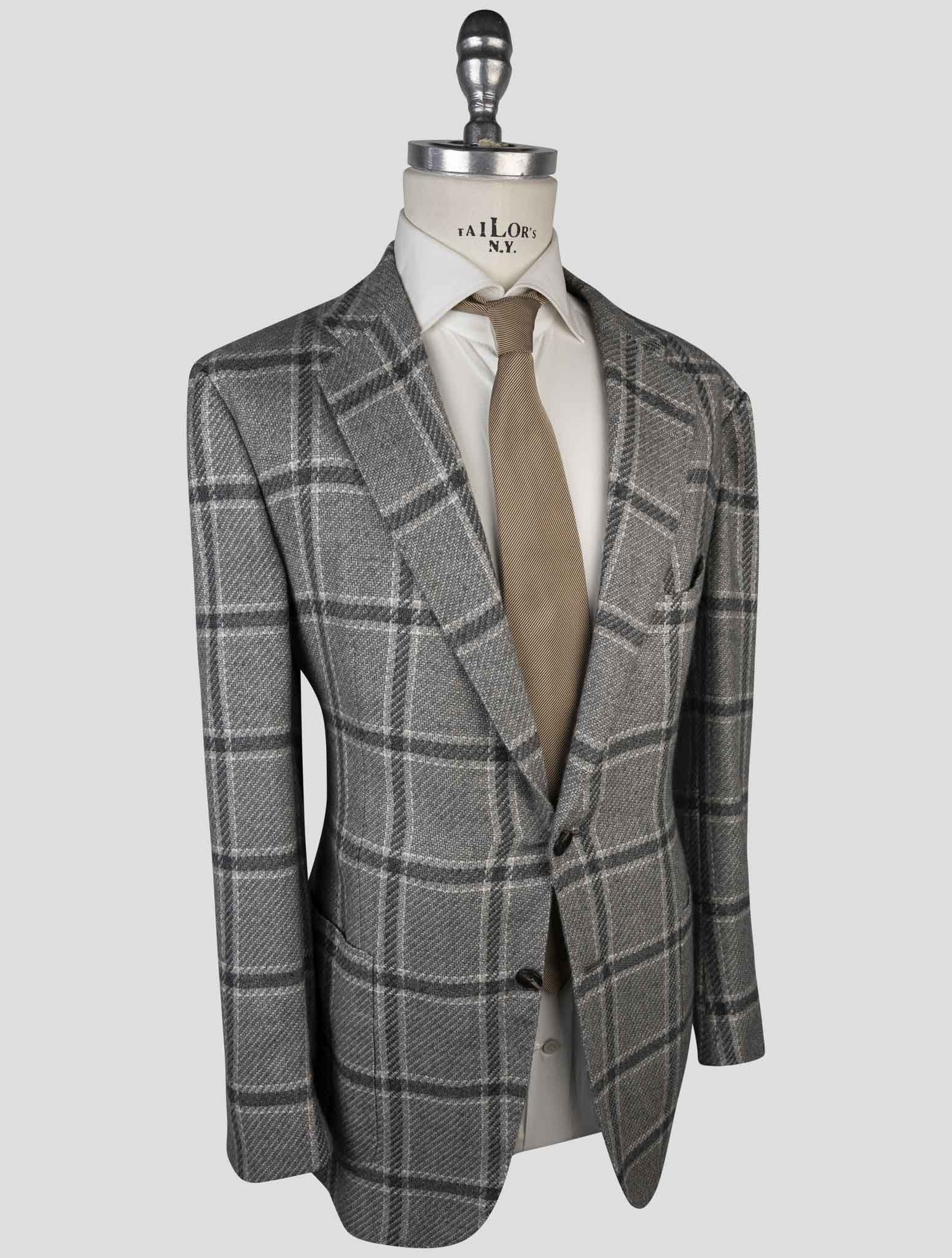 Kiton Gray Cashmere Blazer