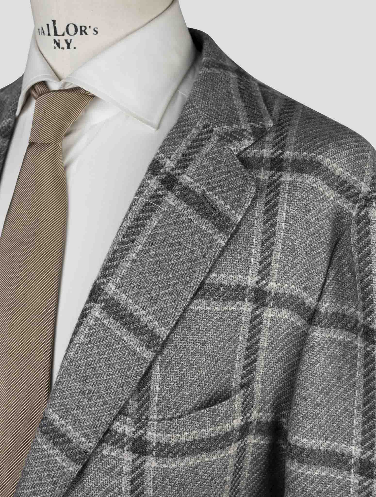 Kiton Gray Cashmere Blazer