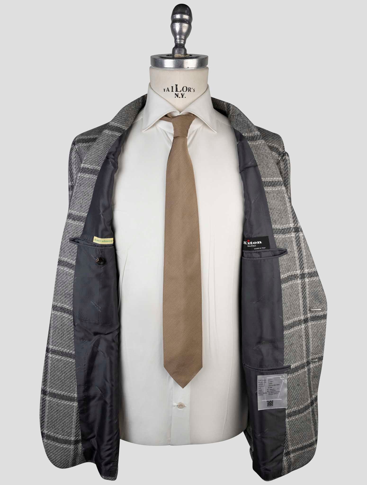 Kiton Gray Cashmere Blazer