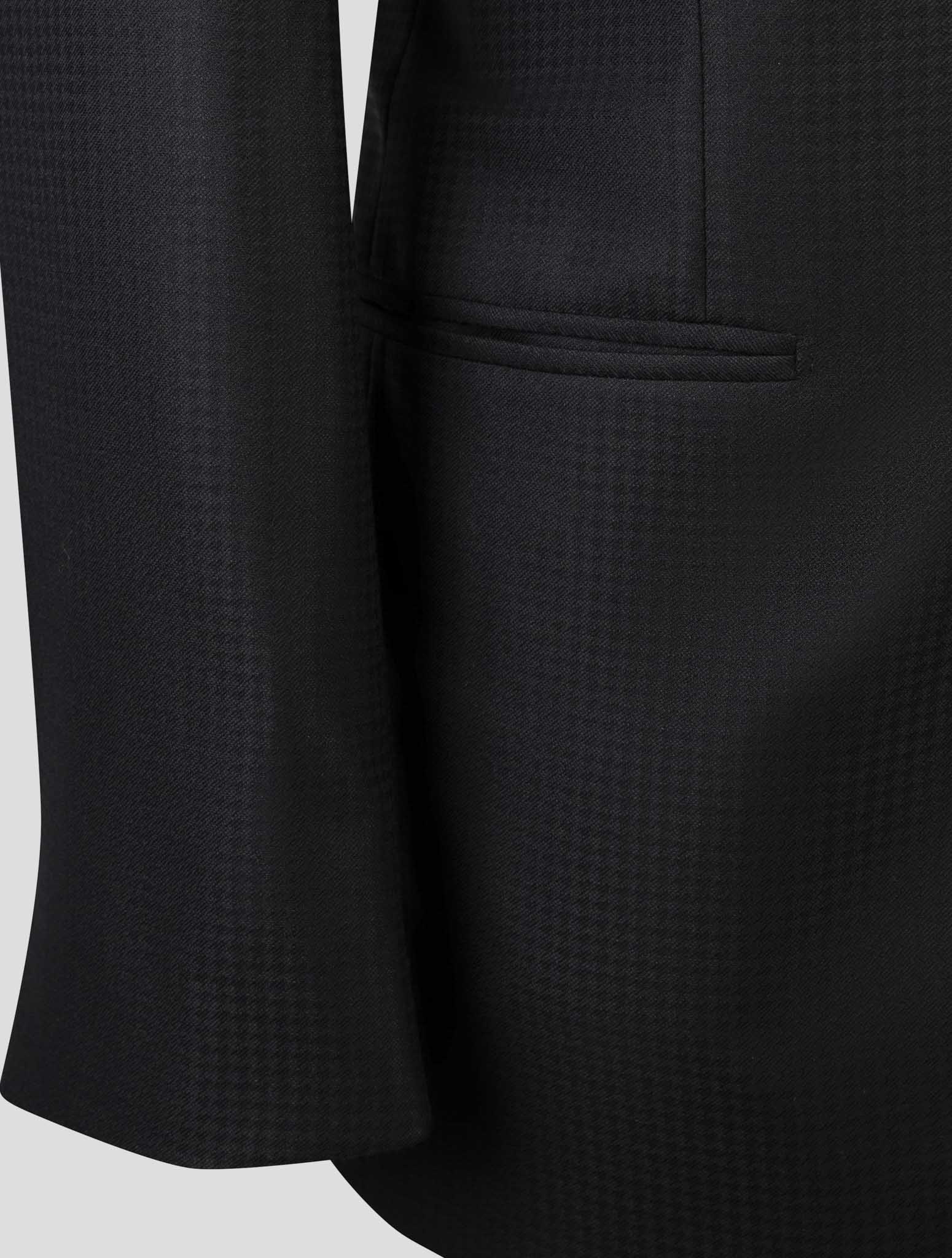 Kiton Black Virgin Wool Silk Smoking Blazer