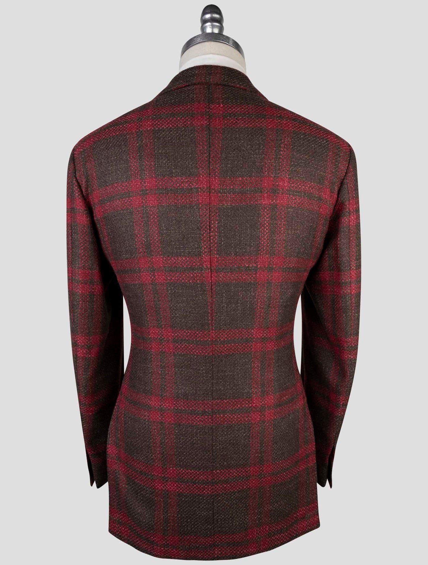 Kiton Brown Red Cashmere Virgin Wool Silk Cotton Pa Blazer