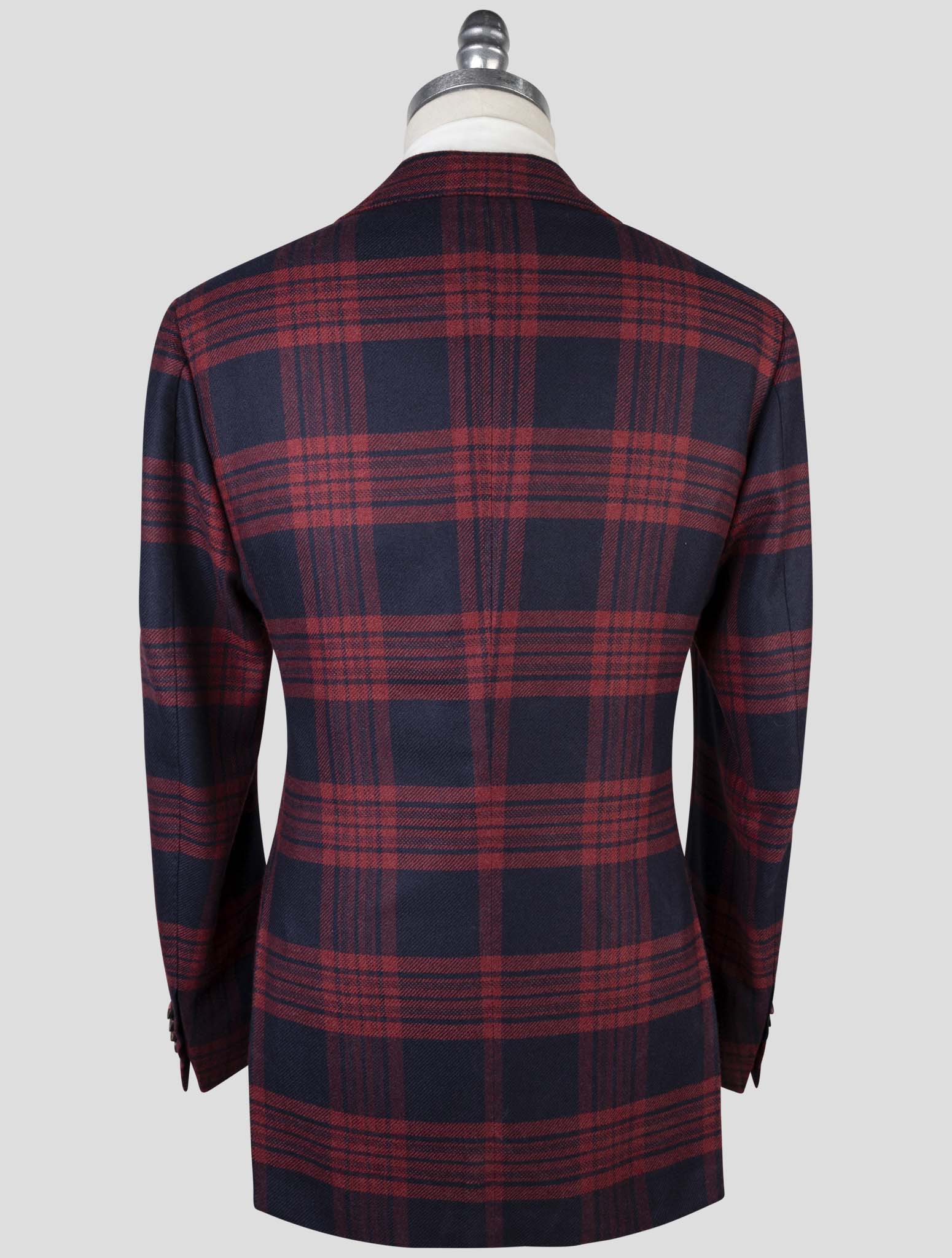 Kiton Red Blue Cashmere Blazer