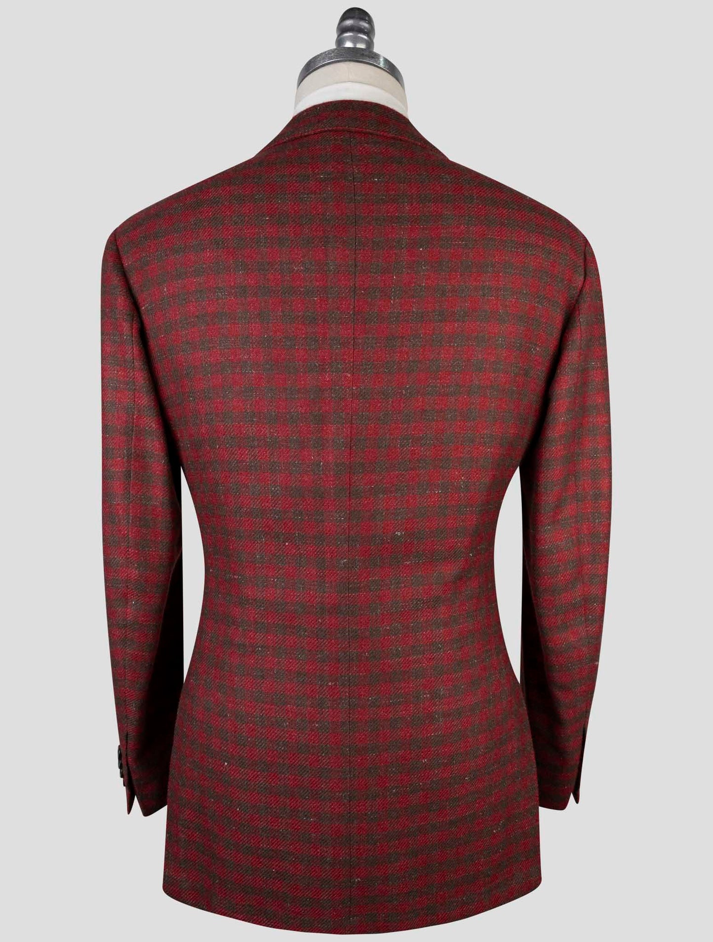 Kiton Brown Red Cashmere Silk Linen Blazer