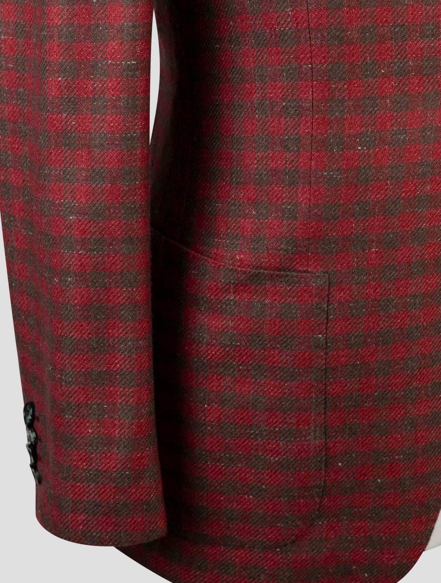 Kiton Brown Red Cashmere Silk Linen Blazer