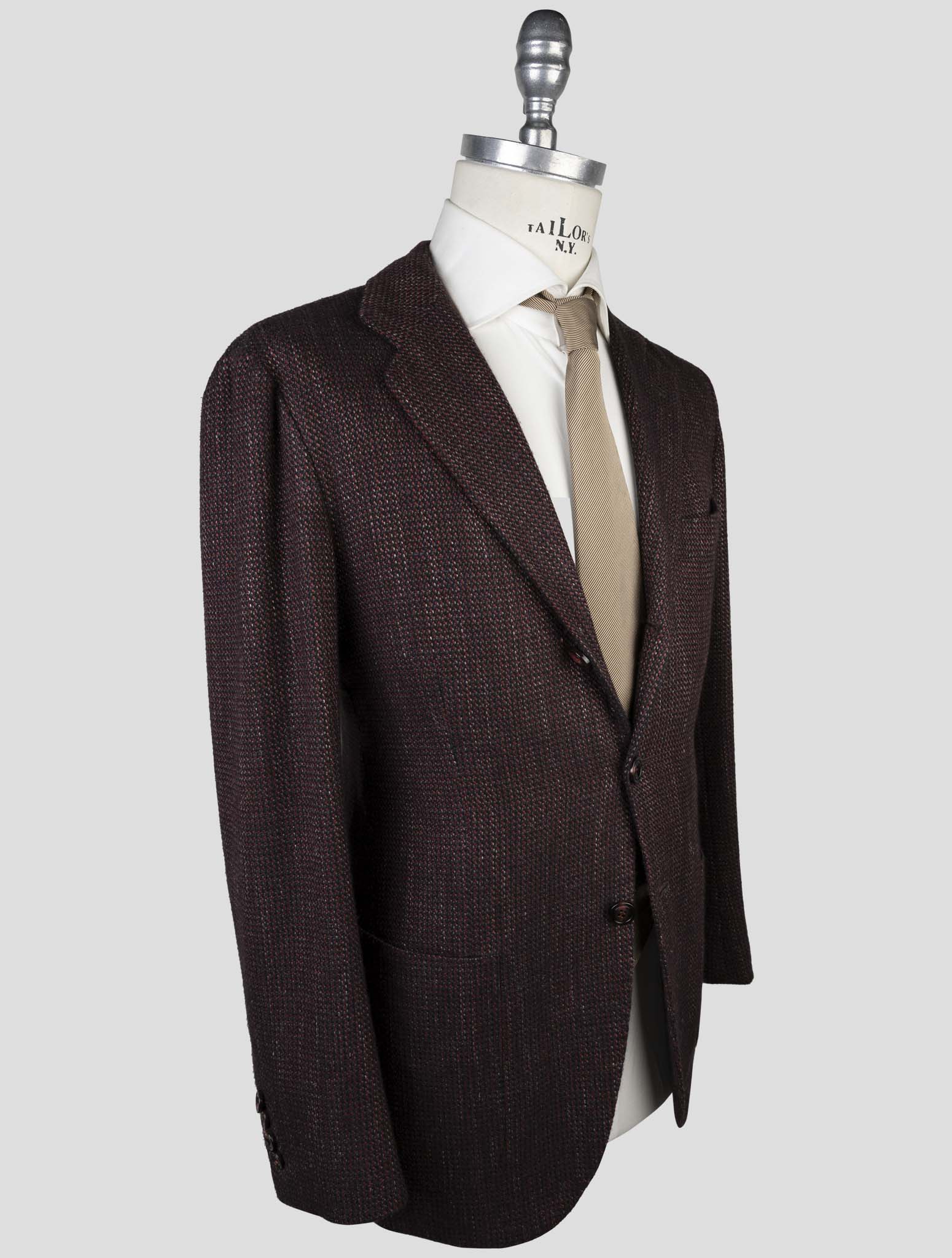 Kiton Multicolor Cashmere Virgin Wool Silk Linen Blazer