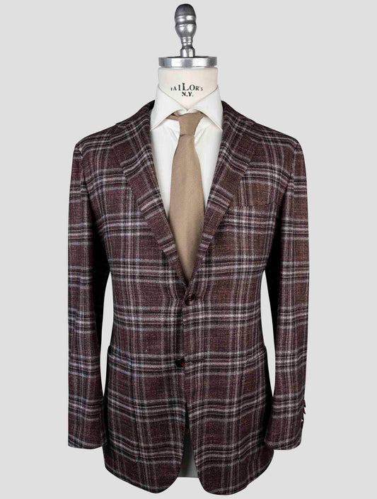 Kiton Multicolor Cashmere Virgin Wool Silk Linen Blazer
