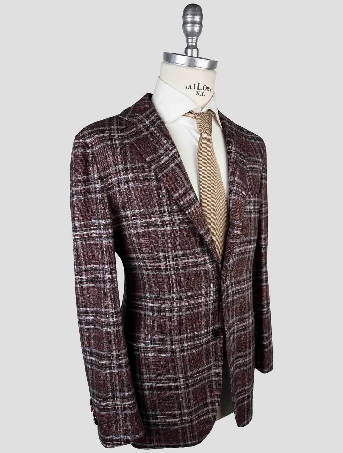 Kiton Multicolor Cashmere Virgin Wool Silk Linen Blazer