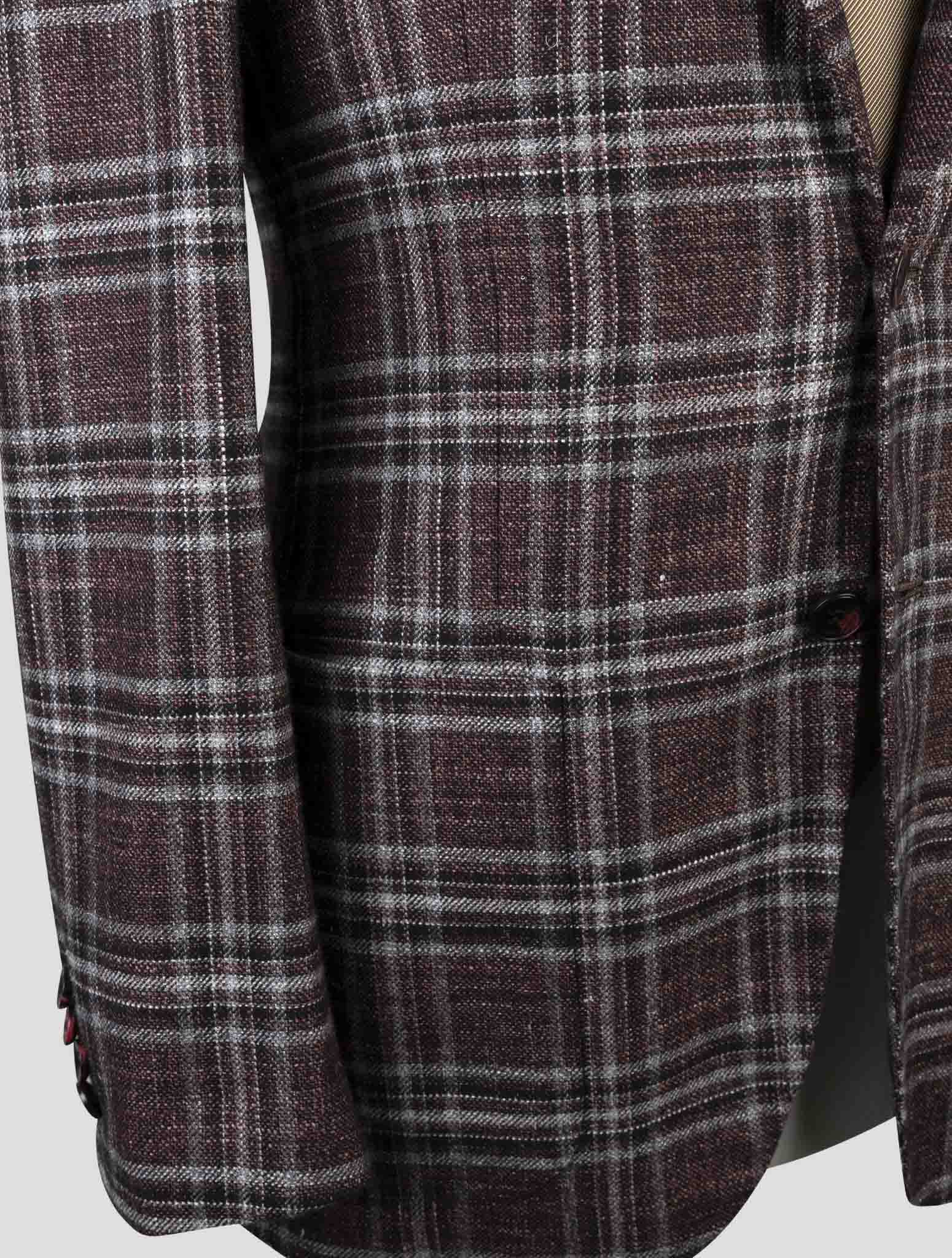 Kiton Multicolor Cashmere Virgin Wool Silk Linen Blazer Ug90K01T0321000 Blazers Sleeve Detail