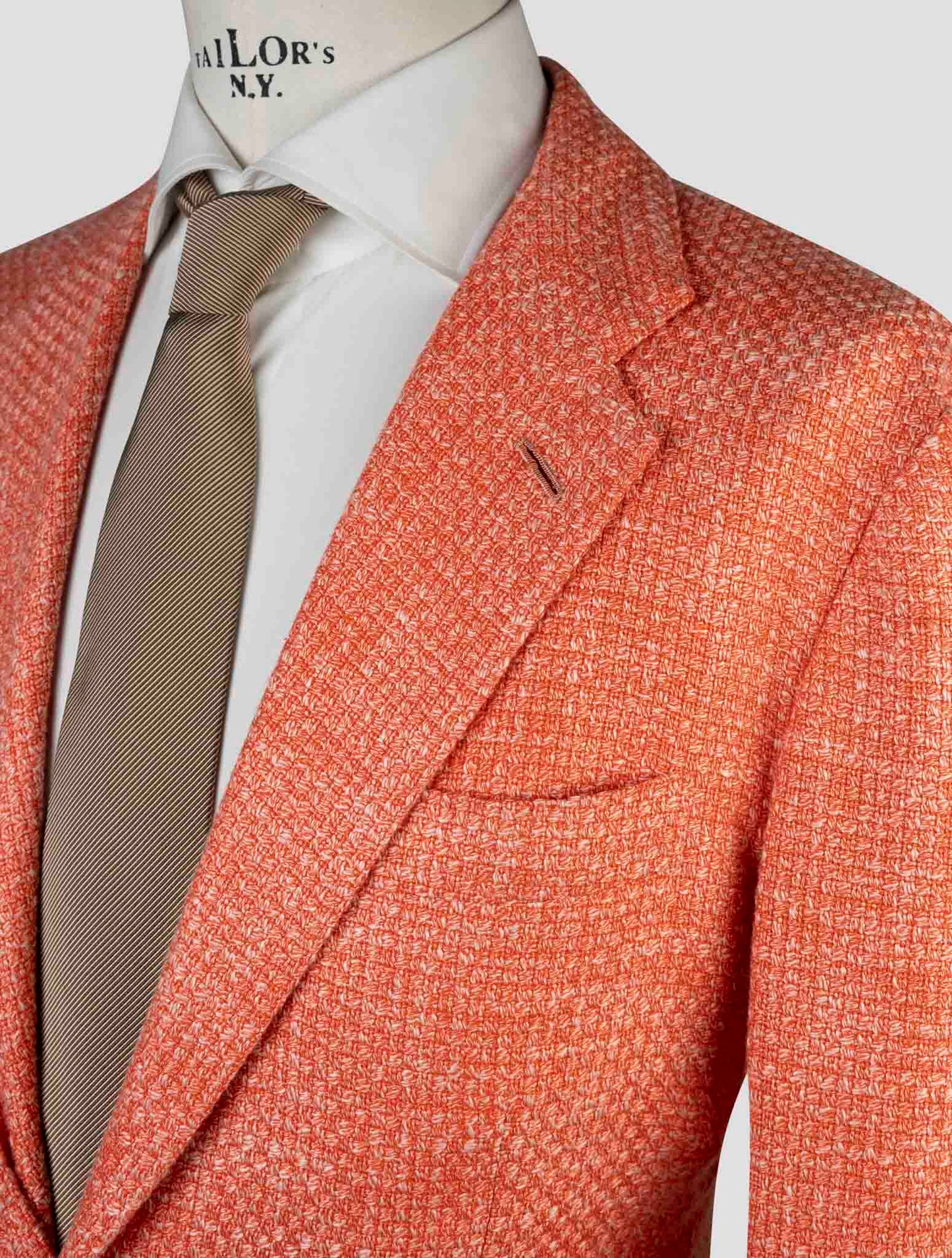 Kiton Orange Cashmere Wool Cotton Silk Linen Blazer